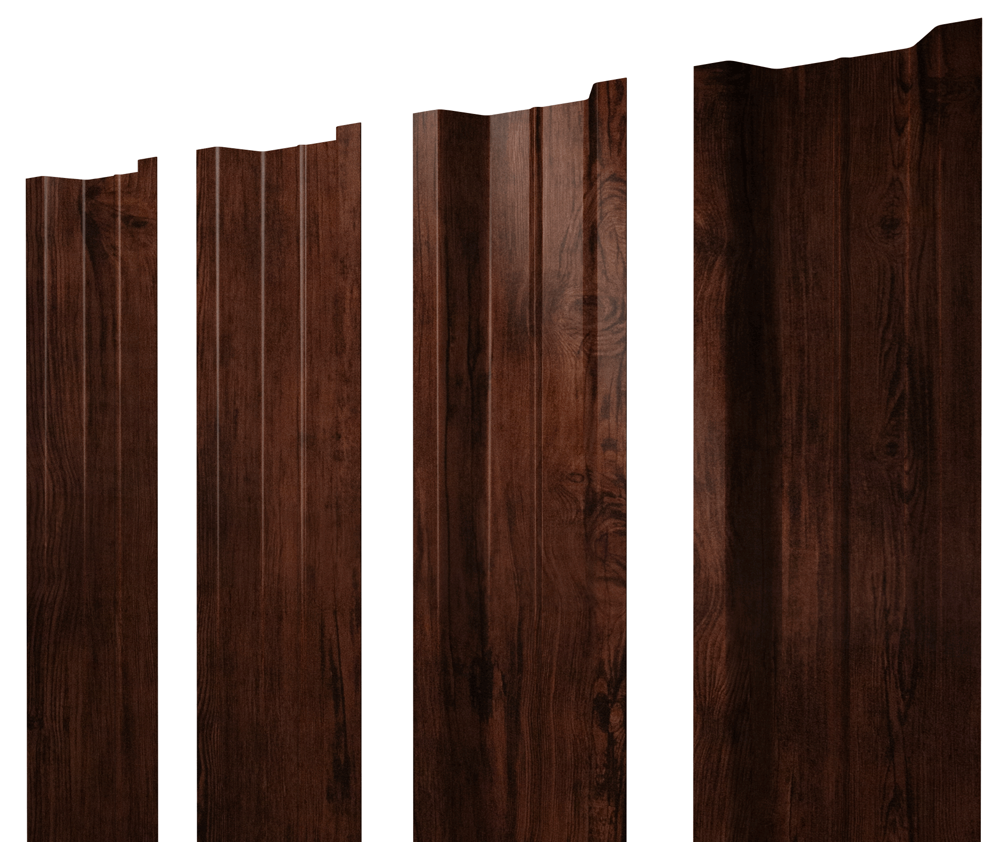 Штакетник П-образный В с прямым резом 0,45 Print Elite Cherry Wood TwinColor