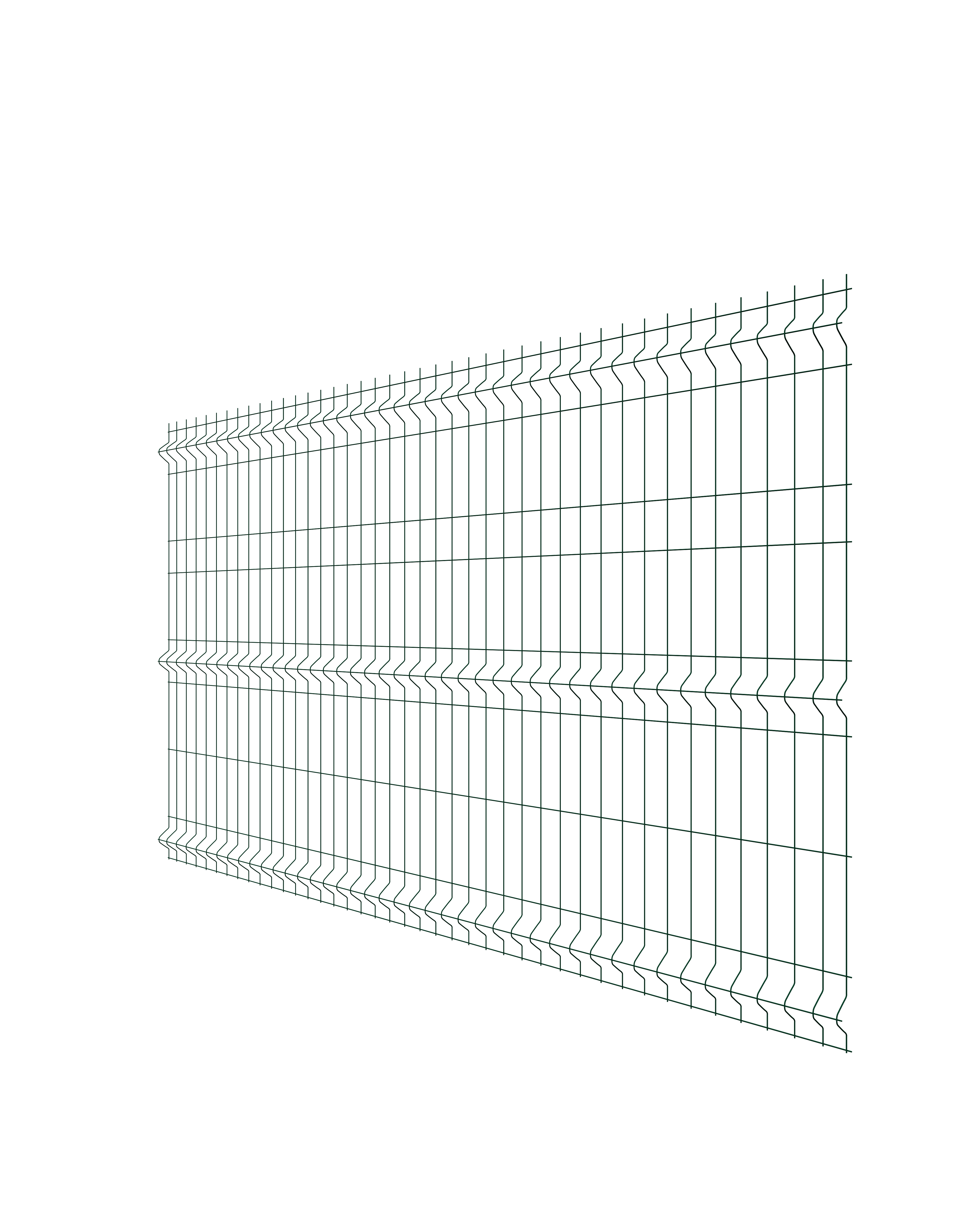 Панель Fine 1,53х2,5 RAL 6005 GL (60х235)