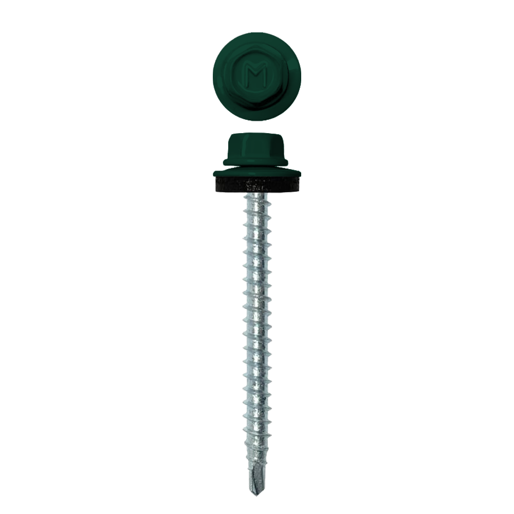 Саморез кровельный Daxmer 4,8х50 (150шт) сверло №1 RAL 6005