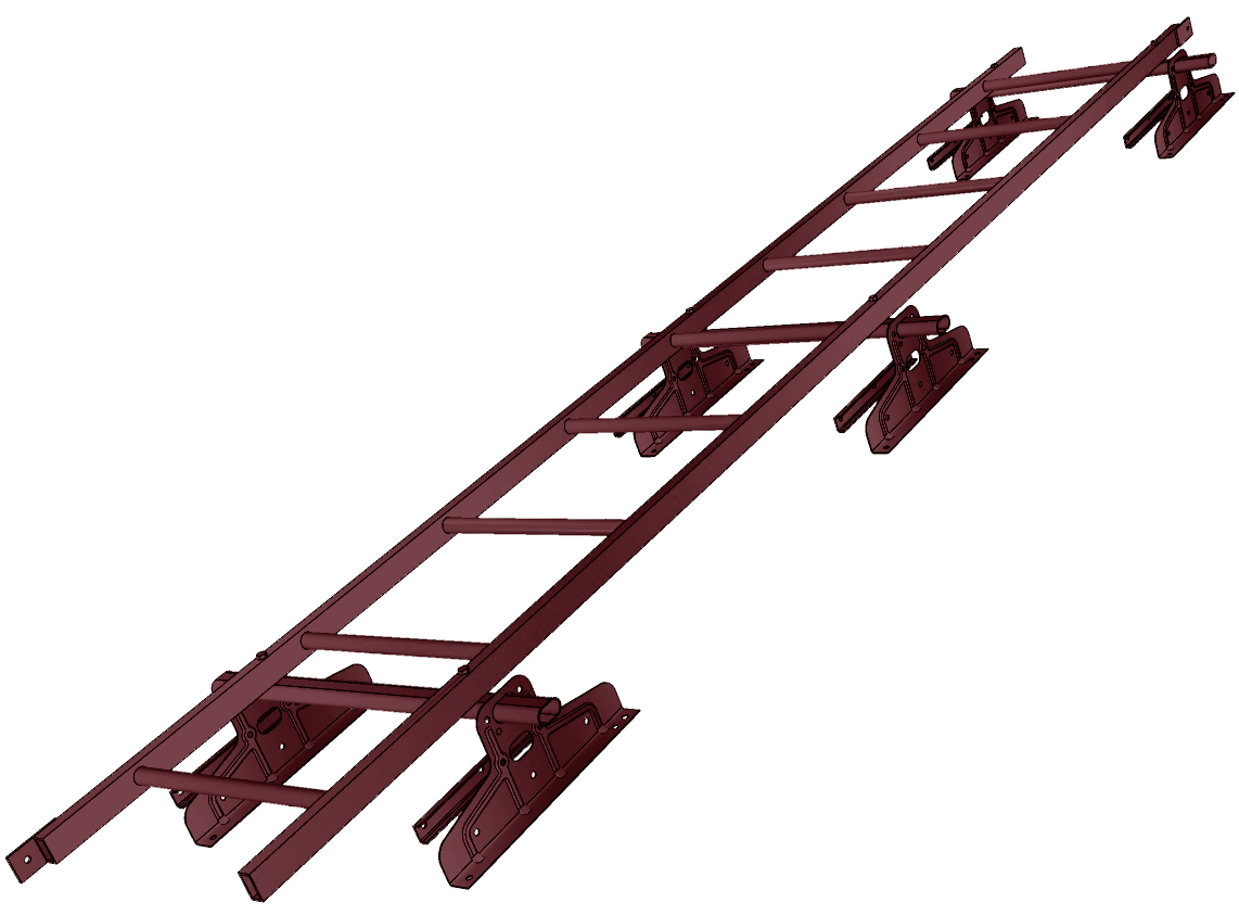 Лестница кровельная под фальц RAL 3005 (3м)