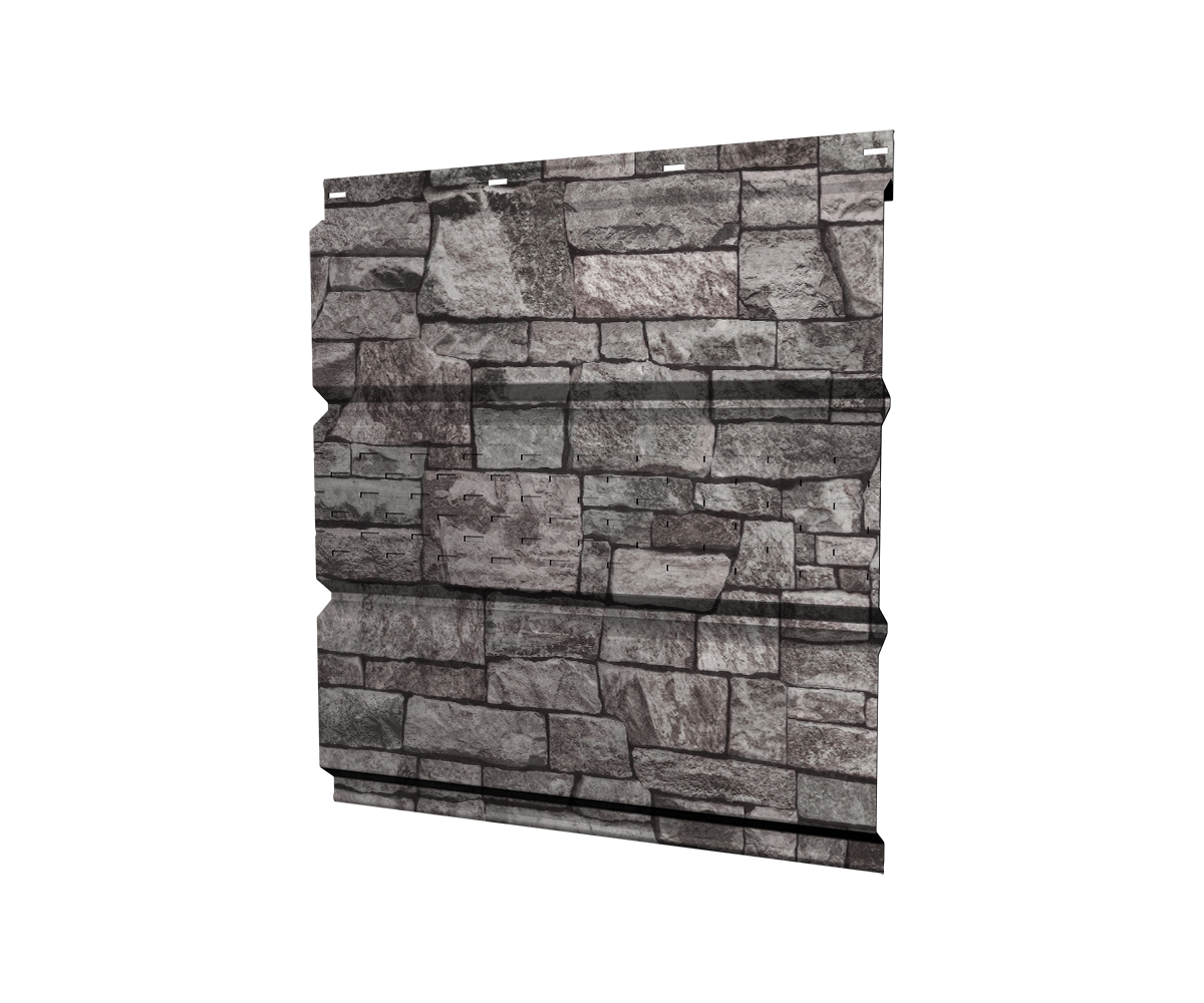 Софит металлический центральная перфорация 0,45 Print Elite с пленкой Fine Stone TwinColor