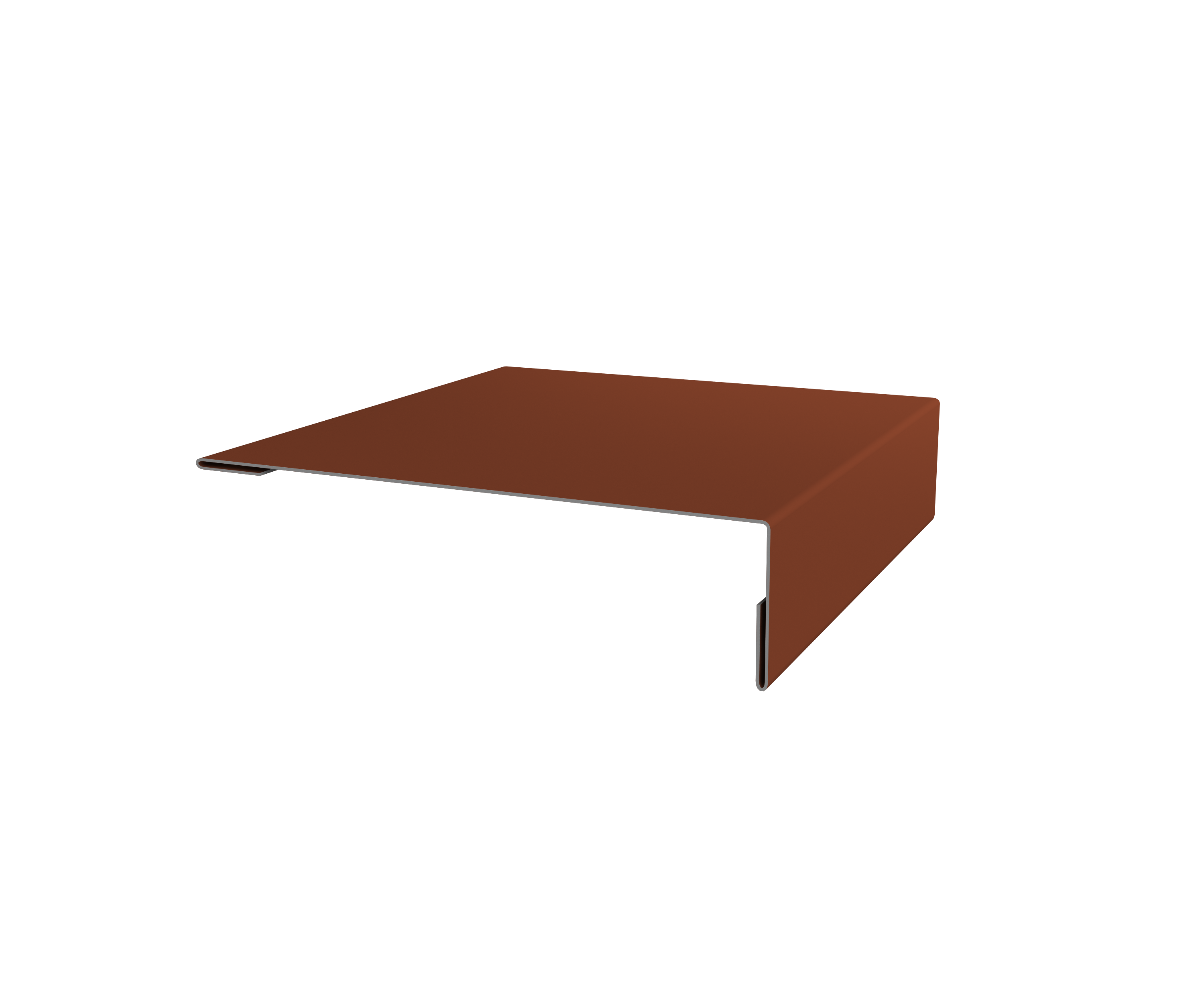 Планка мансардная 0,5 Velur X RAL 8004 терракота (2м)
