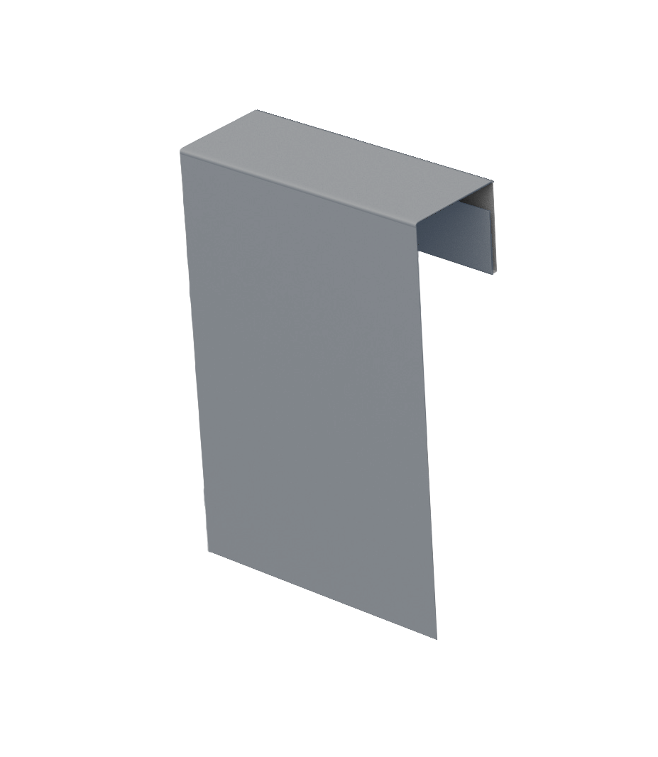 Соединительный профиль фибросайдинга 0,5 Satin с пленкой RAL 9006 бело-алюминиевый (2м)