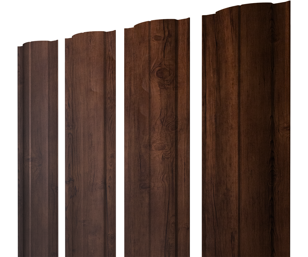 Штакетник Круглый с прямым резом 0,45 Print Premium Cherry Wood Fresh TwinColor