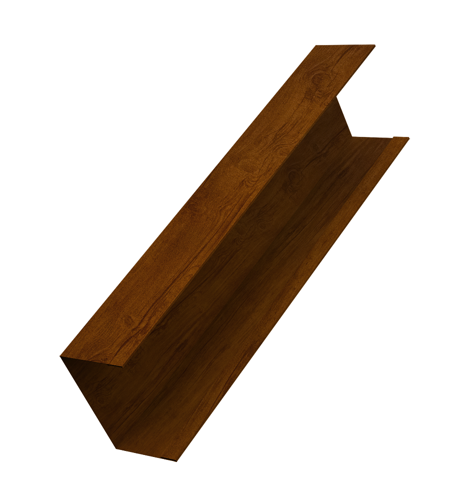 Крышка жалюзи Milan, Tokyo (для калиток, ворот) 0,45 Print-double Premium Golden Wood Intense F (2,5м)