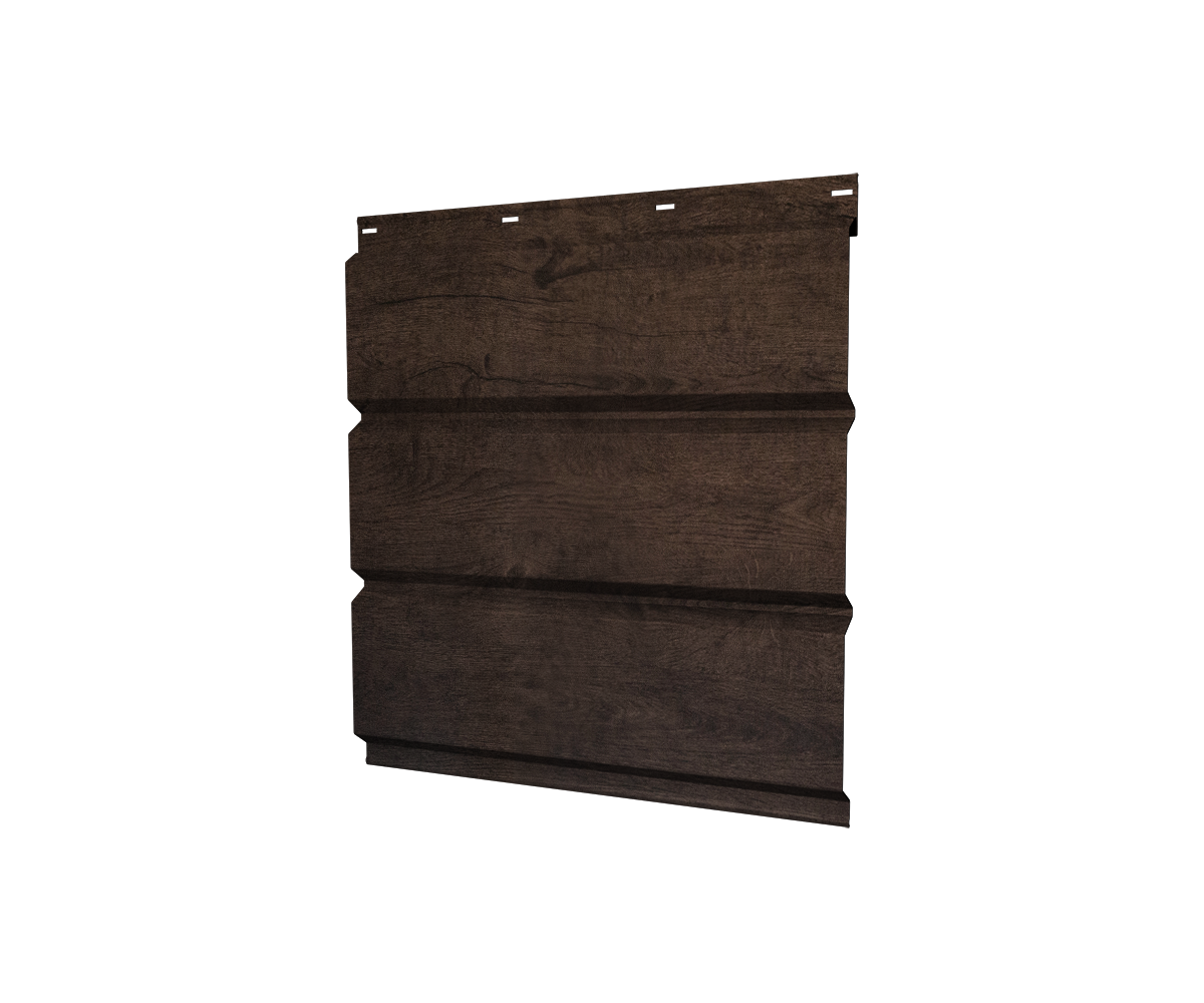 Софит металлический без перфорации 0,45 Print Premium с пленкой Antique Wood TwinColor