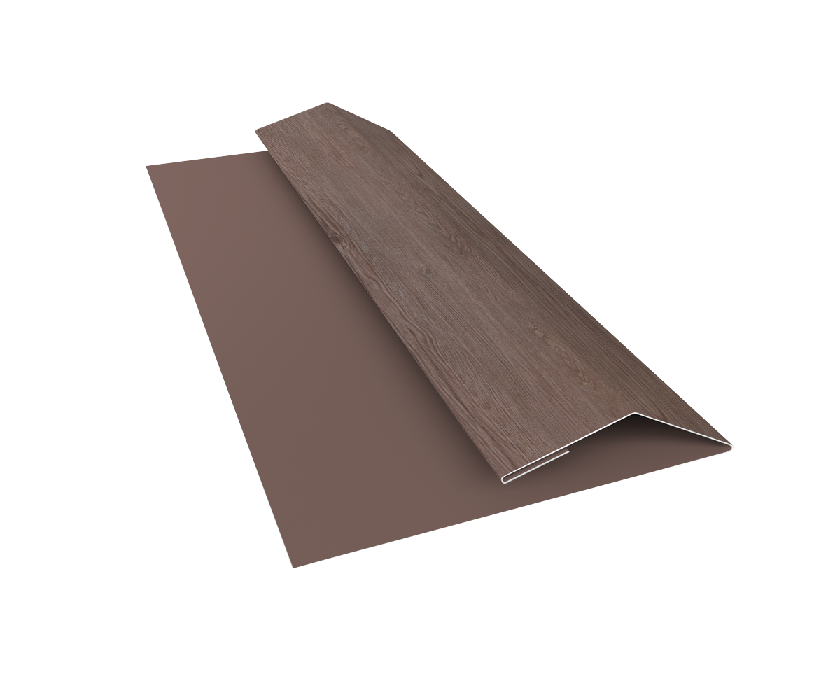 Планка финишная Блок-Хаус new Grand Line 0,45 Print Elite White Wood TwinColor (3м)