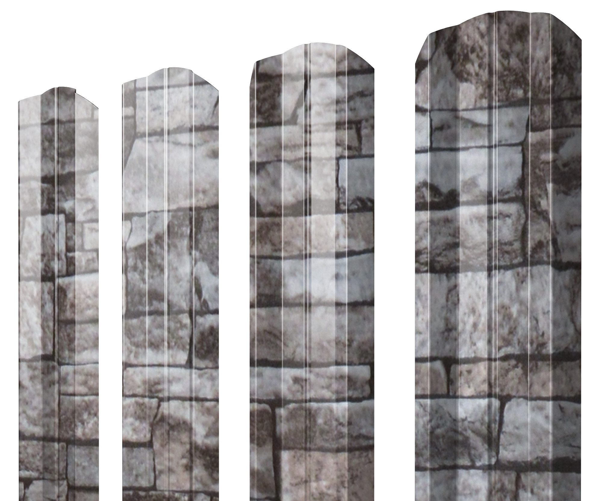 Штакетник М-образный А фигурный 0,45 Print Elite Fine Stone TwinColor