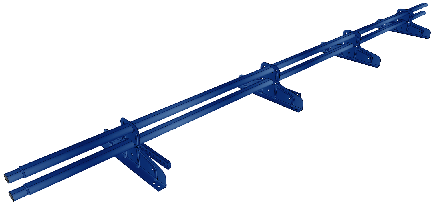 Снегозадержатель трубчатый под фальц Premium 45х25 RAL 5005 (3м)ОЦ