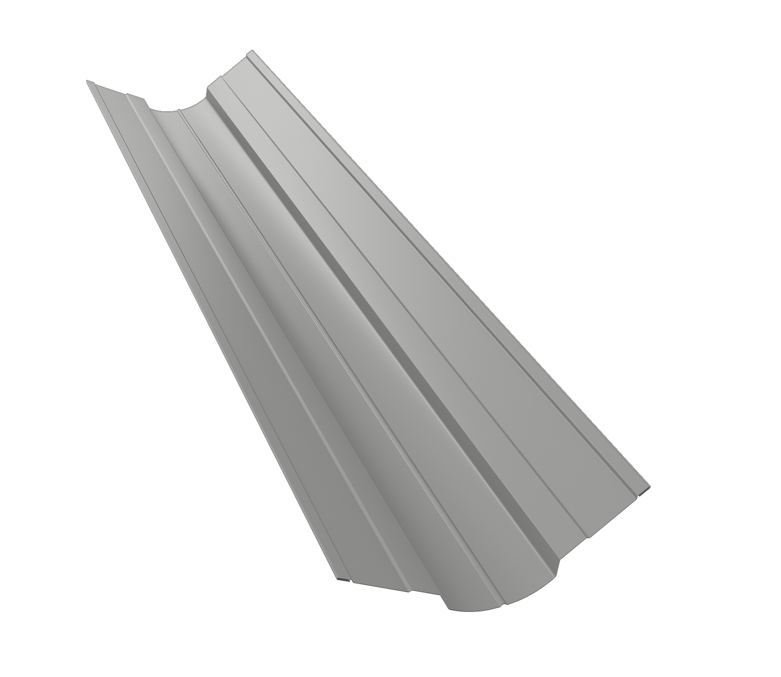 Планка ендовы верхней фигурной 70x70 0,5 Satin с пленкой RAL 9006 бело-алюминиевый (3м)
