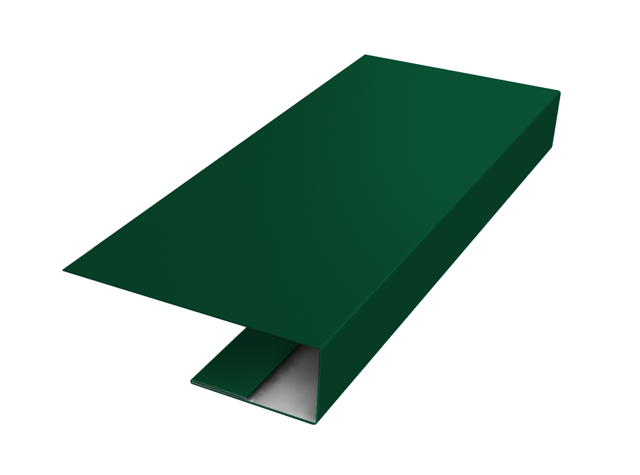 J-Профиль 12мм 0,5 Satin с пленкой RAL 6005 зеленый мох (3м)