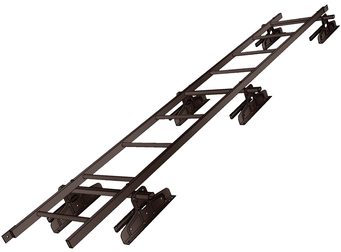 Лестница кровельная под фальц RAL 8017 (3м)