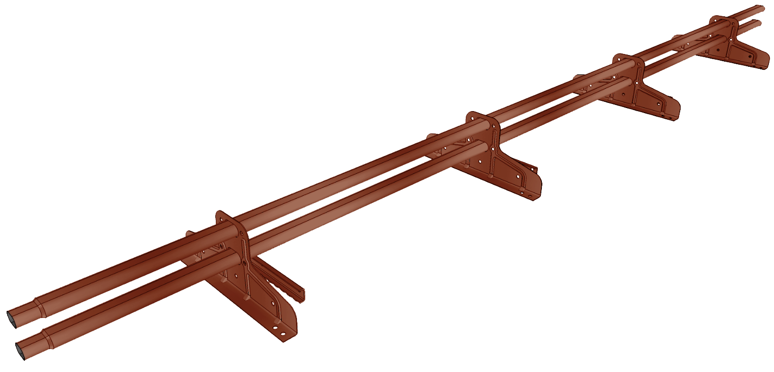 Снегозадержатель трубчатый под фальц Premium 45х25 RAL 8004 (3м)ОЦ