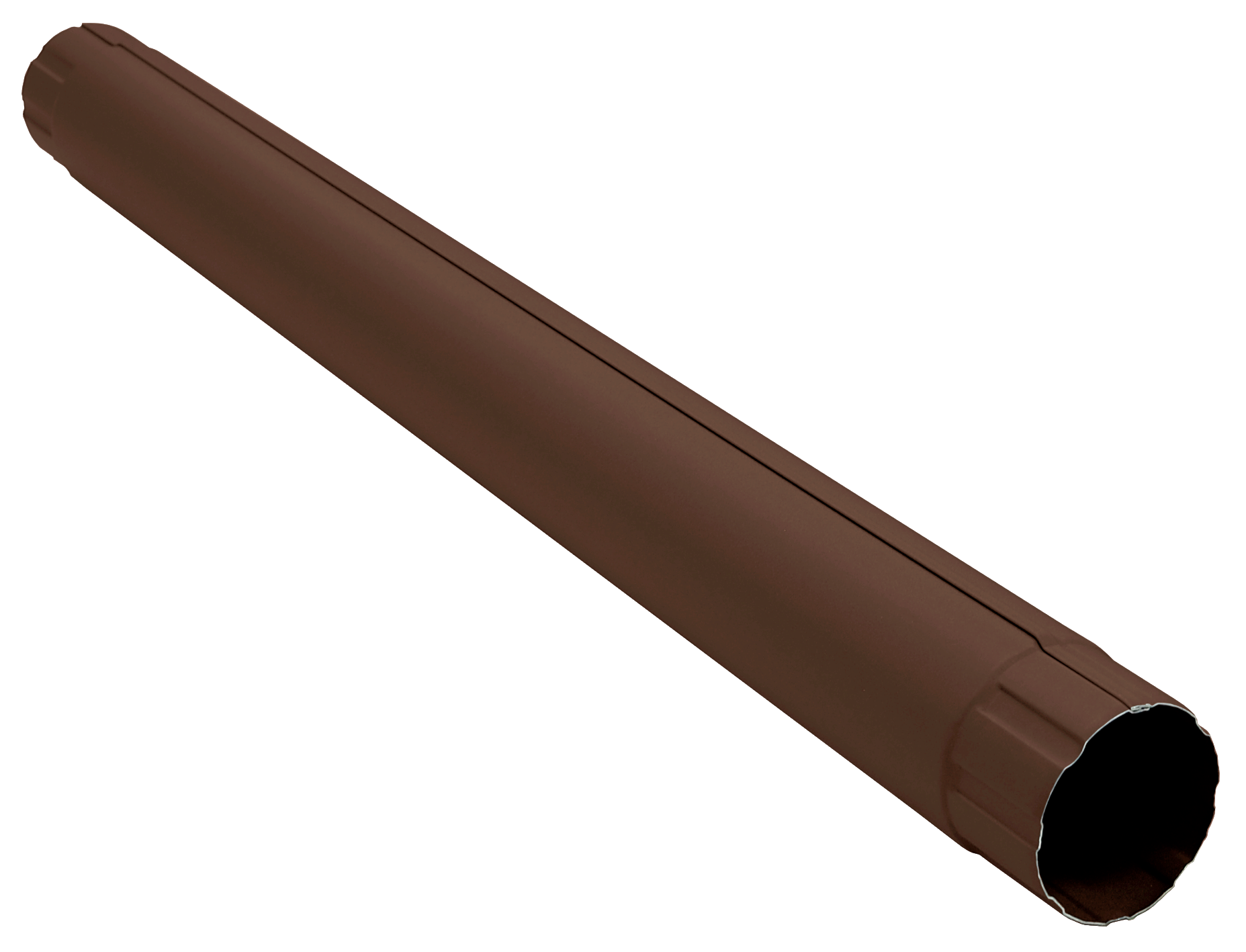 Труба круглая соединительная GL PU Matt 90 мм 1 м RAL 8017 шоколад