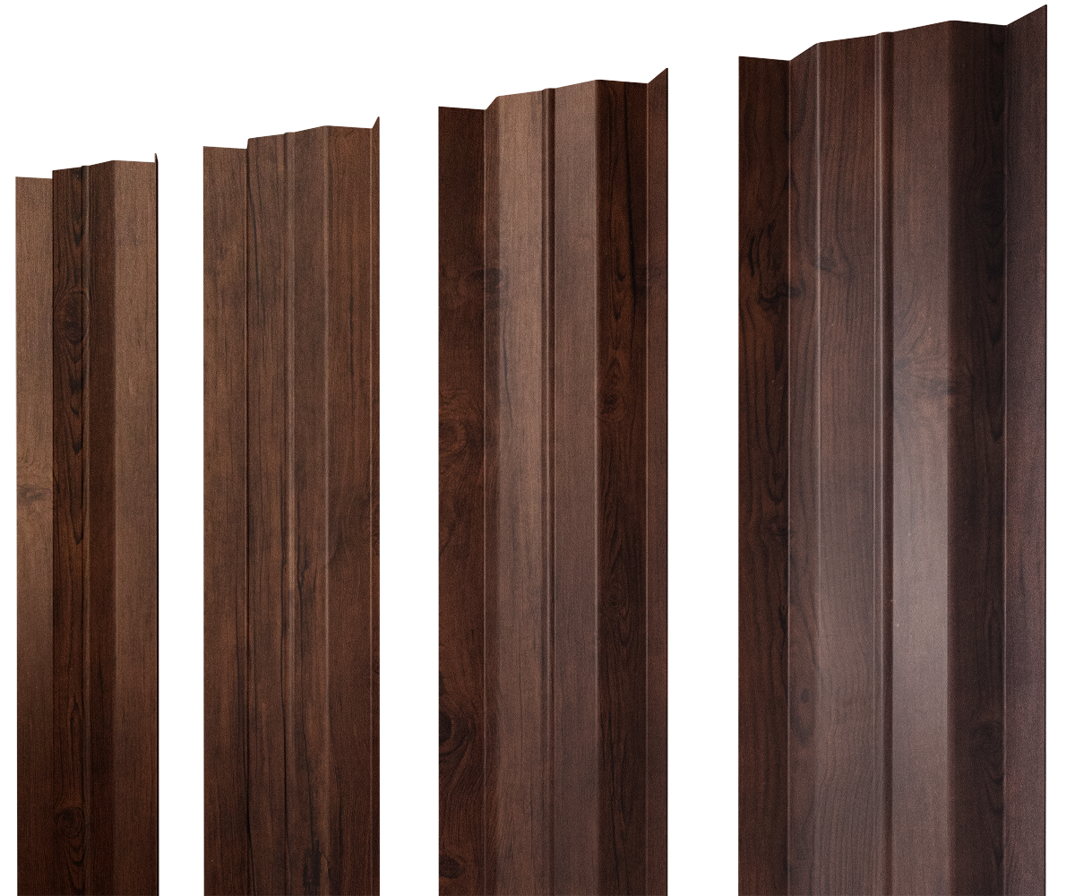 Штакетник М-образный В с прямым резом 0,45 Print Premium Cherry Wood Fresh TwinColor