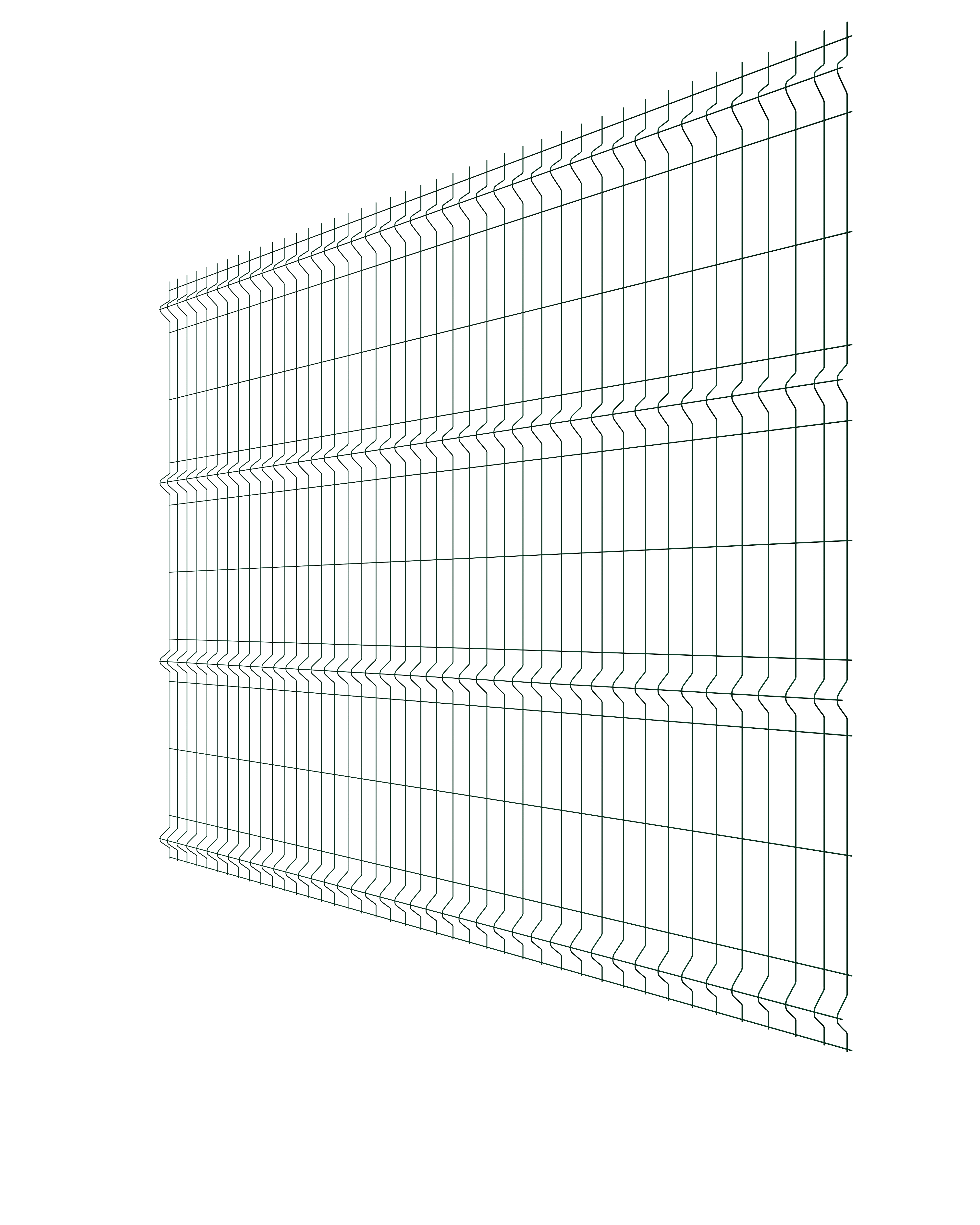 Панель Fine 2,03х2,5 RAL 6005 GL (60х235)