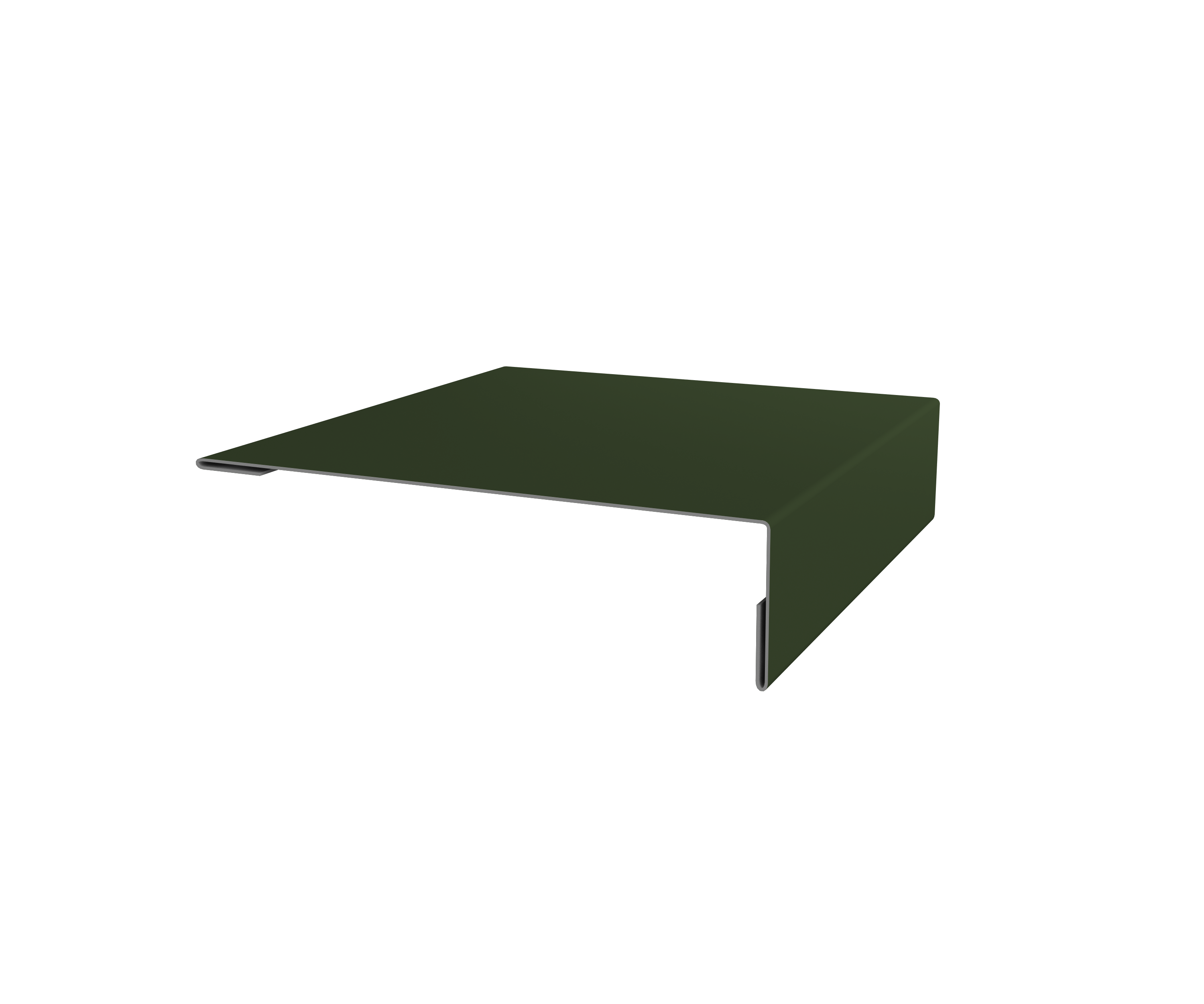 Планка мансардная 0,5 Satin Matt TX RAL 6020 хромовая зелень (3м)