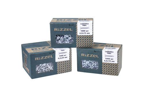 Саморез ПШС Rizzel 4,2х16 (200 штук) шлиц PH2, цинк