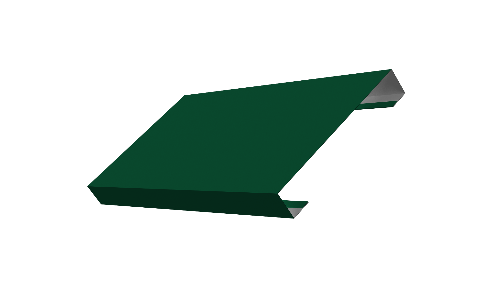 Ламель лицевая 125 забора жалюзи Texas 0,5 Satin Matt RAL 6005 зеленый мох
