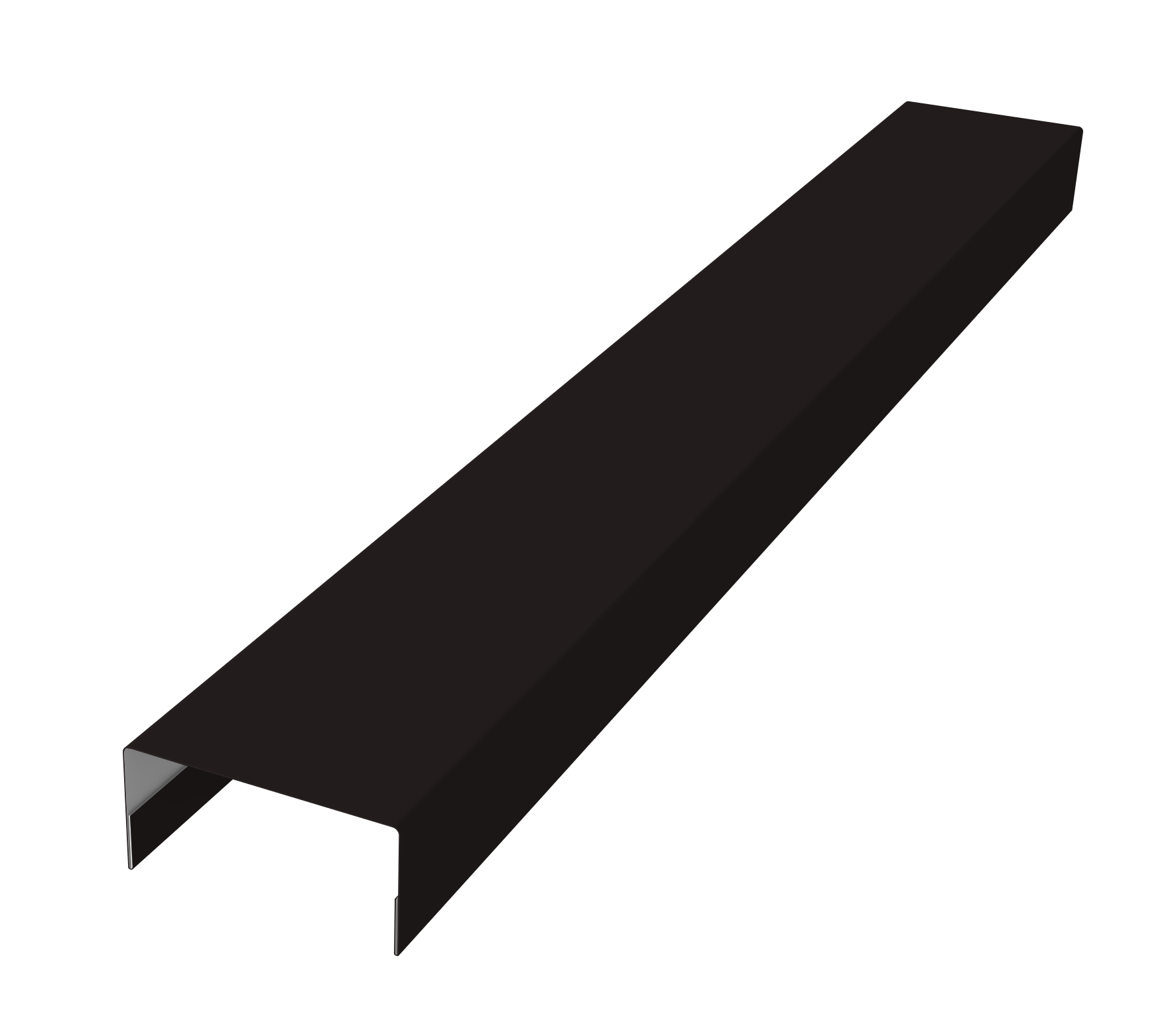 Крышка забора для горизонтального монтажа штакетника 0,5 Satin Matt TX RAL 9005 черный (3м)