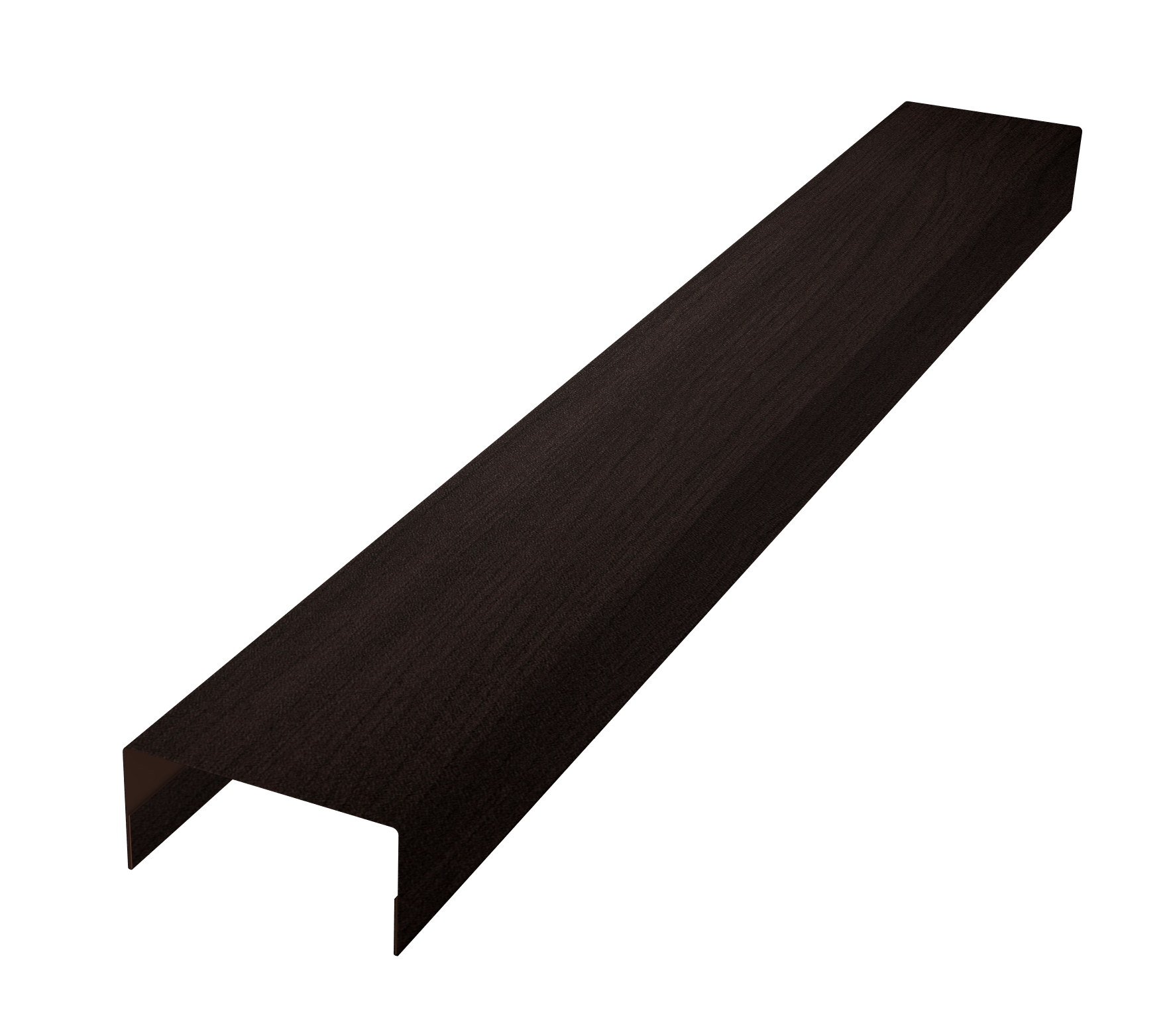 Крышка забора для горизонтального монтажа штакетника 0,45 Print Elite Coffee Wood TwinColor (2,5м)