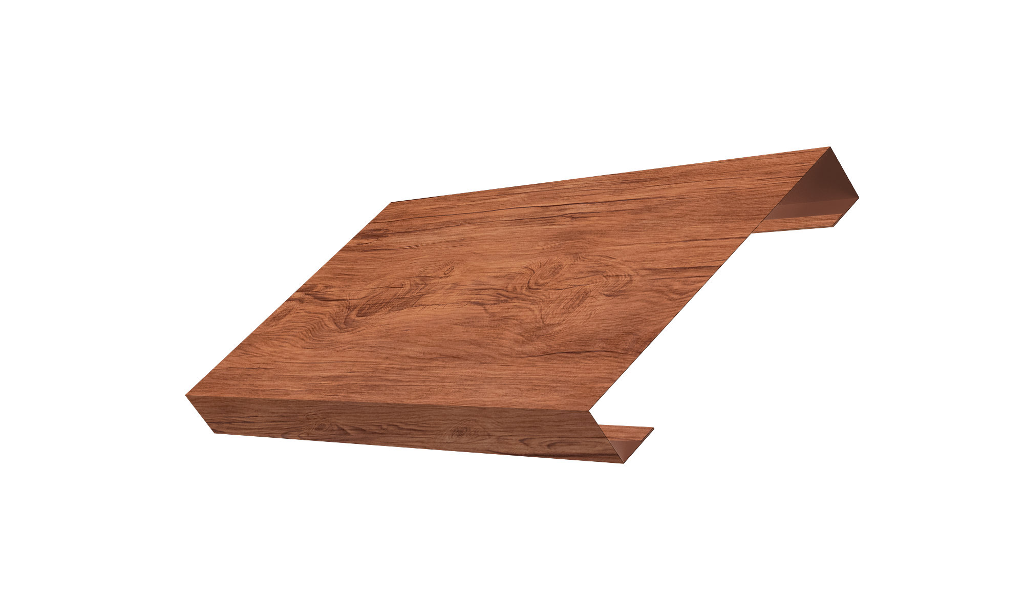 Ламель лицевая 125 забора жалюзи Texas 0,45 Print Premium Rowan Wood Intense FTC