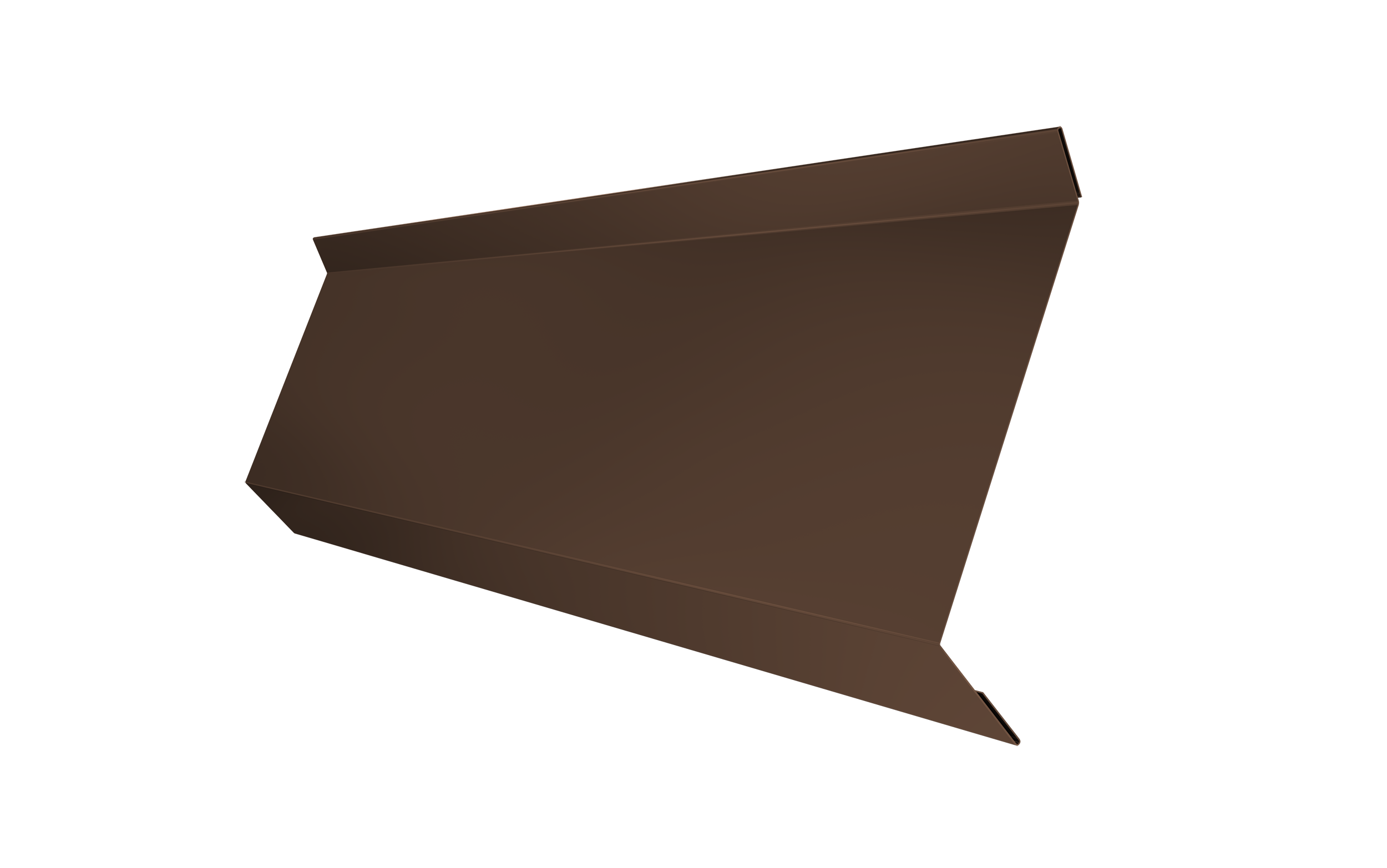 Планка примыкания в штробу 60 0,5 Satin Matt TX RAL 8017 шоколад (3м)