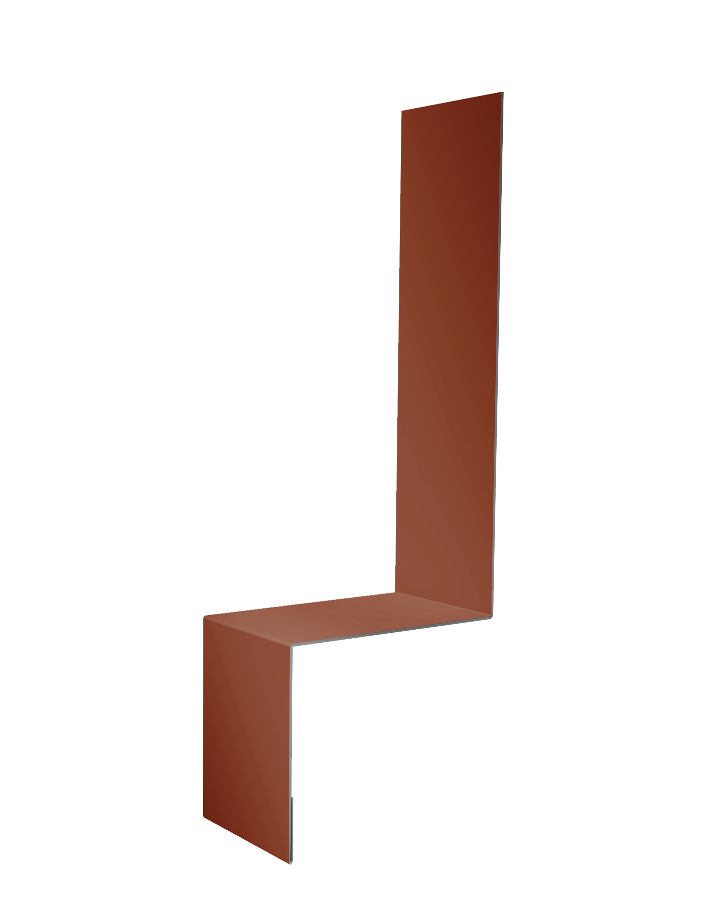Планка примыкание боковое фальц 0,5 Satin Matt RAL 8004 терракота (2м)