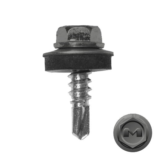 Саморез по металлу Daxmer 5,5х19 RAL 9006 (250) сверло №3