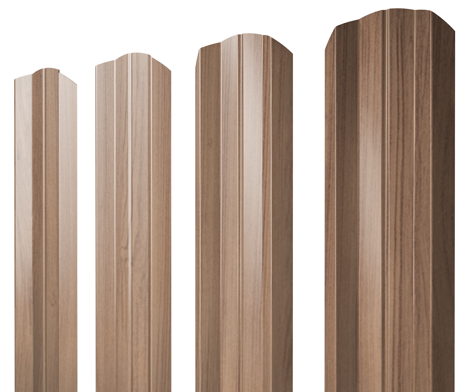 Штакетник М-образный А фигурный 0,45 Print Elite Honey Wood TwinColor
