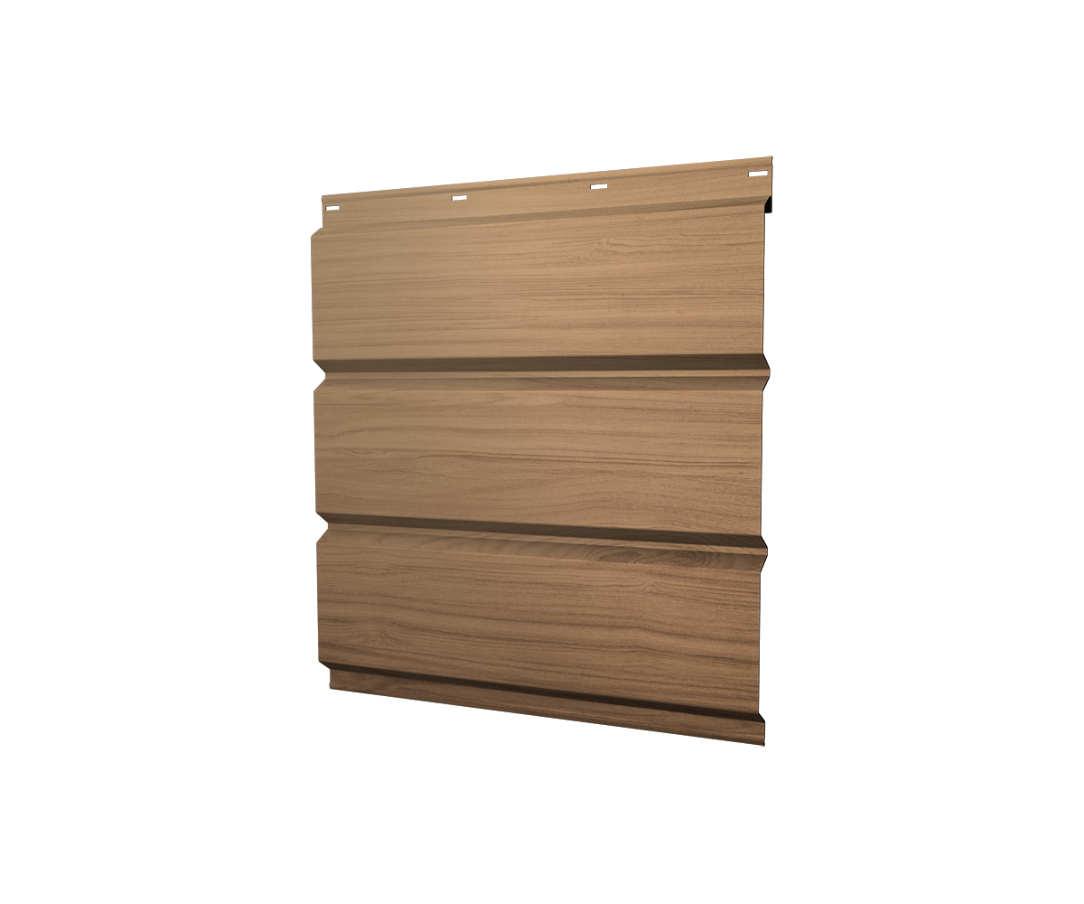 Софит металлический без перфорации 0,45 Print Elite с пленкой Honey Wood TwinColor