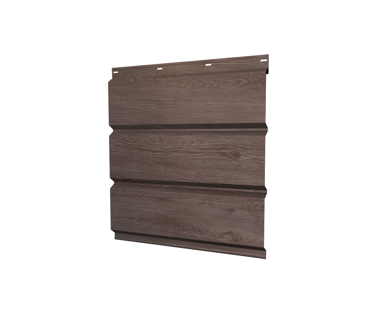 Софит металлический без перфорации 0,45 Print Elite с пленкой White Wood TwinColor