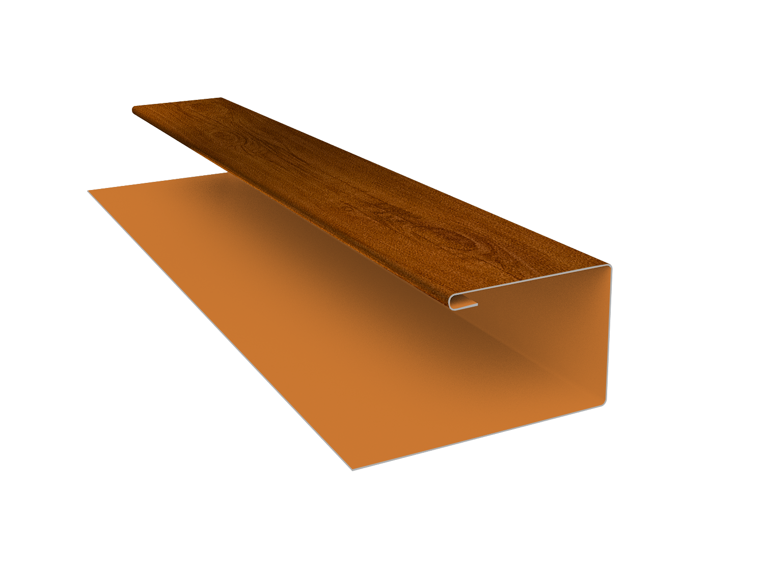 Планка П-образная Блок-Хаус new Grand Line 0,4 Print Premium Golden Wood Intense FTC (3м)