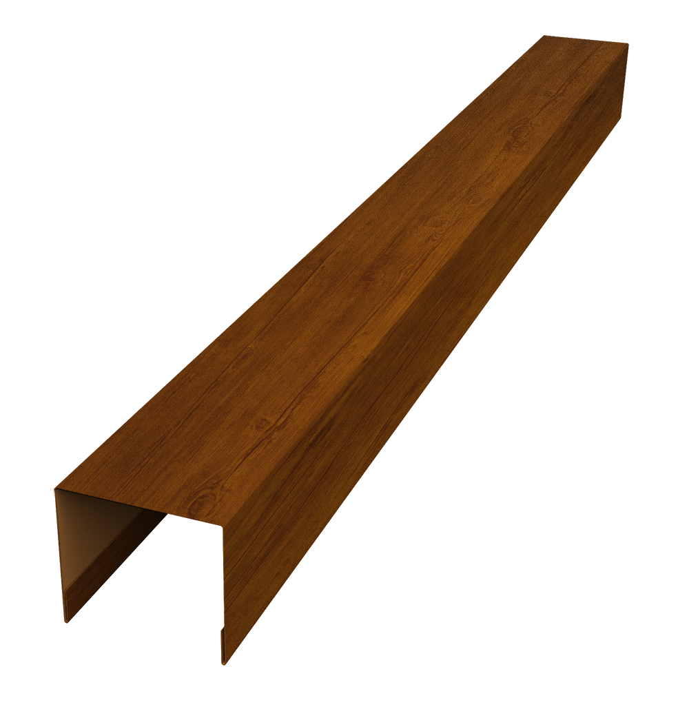 Стойка боковая крепежная для забора жалюзи Palermo 0,45 Print Premium Golden Wood Intense FTC (2,5м)