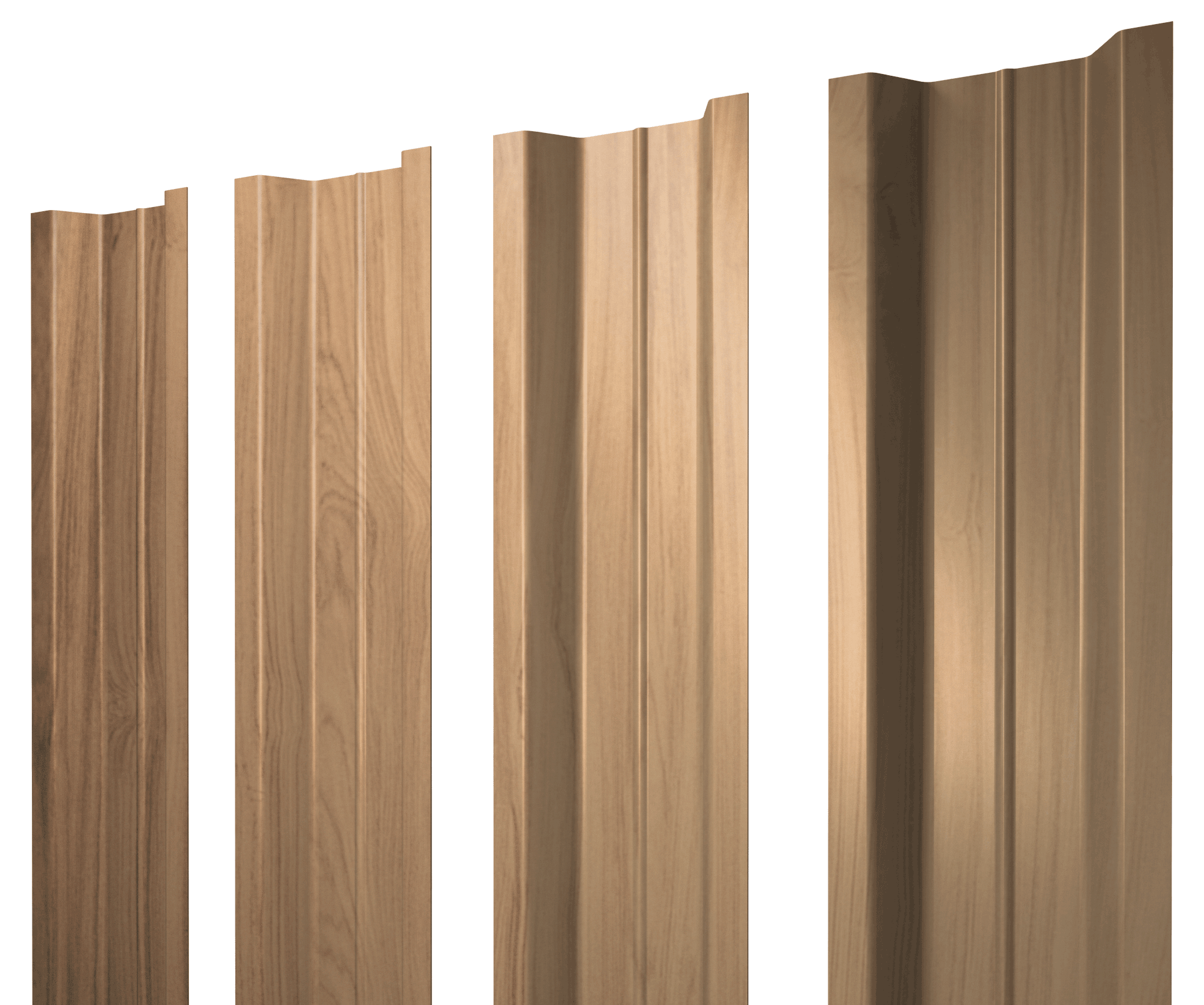 Штакетник П-образный В с прямым резом 0,45 Print Elite Honey Wood TwinColor