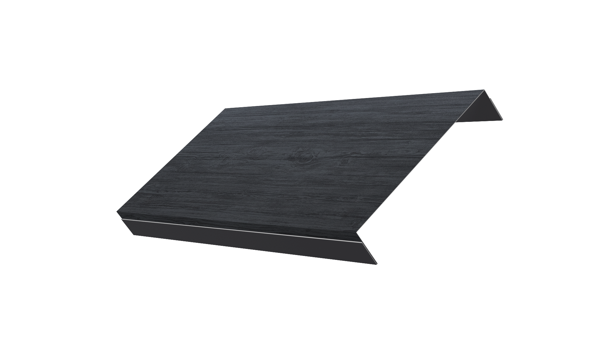 Ламель обратная 150 забора жалюзи Texas 0,45 Print Premium Grey Wood TwinColor
