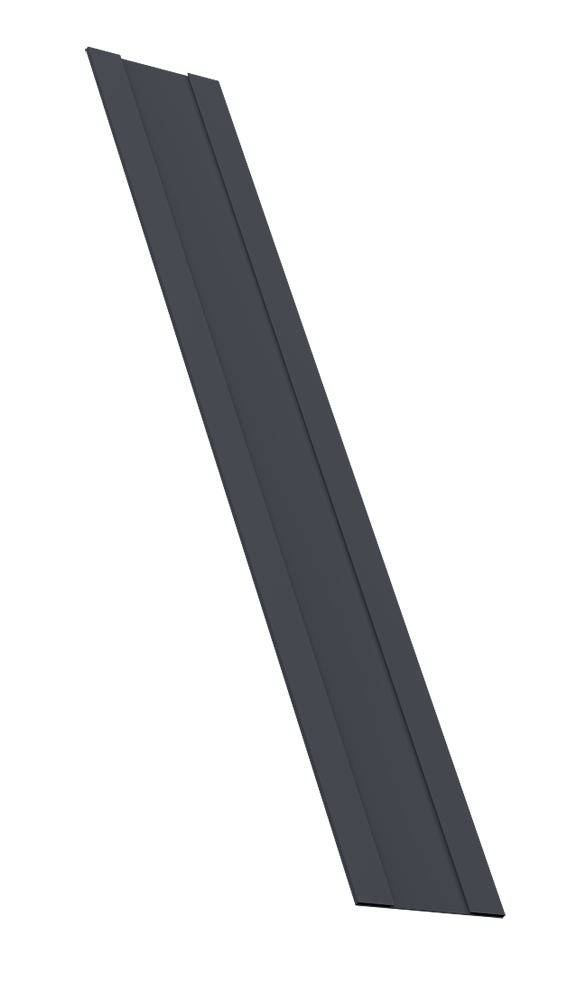 Крепежная планка жалюзи Milan, Milan Slim, Tokyo 0,5 Velur X RAL 7024 мокрый асфальт (3м)