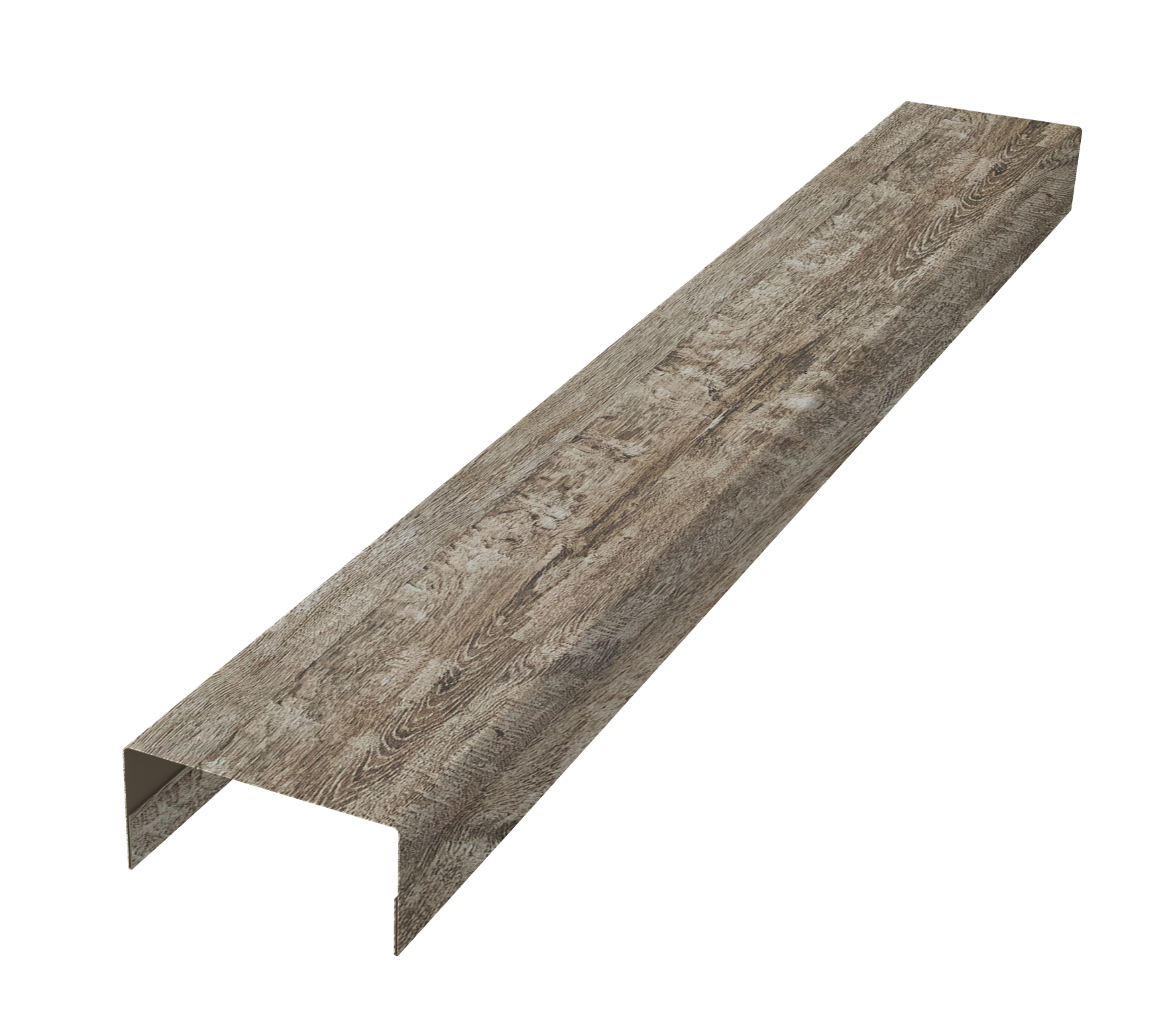 Крышка забора для горизонтального монтажа штакетника 0,45 Print Elite Nordic Wood TwinColor (3м)