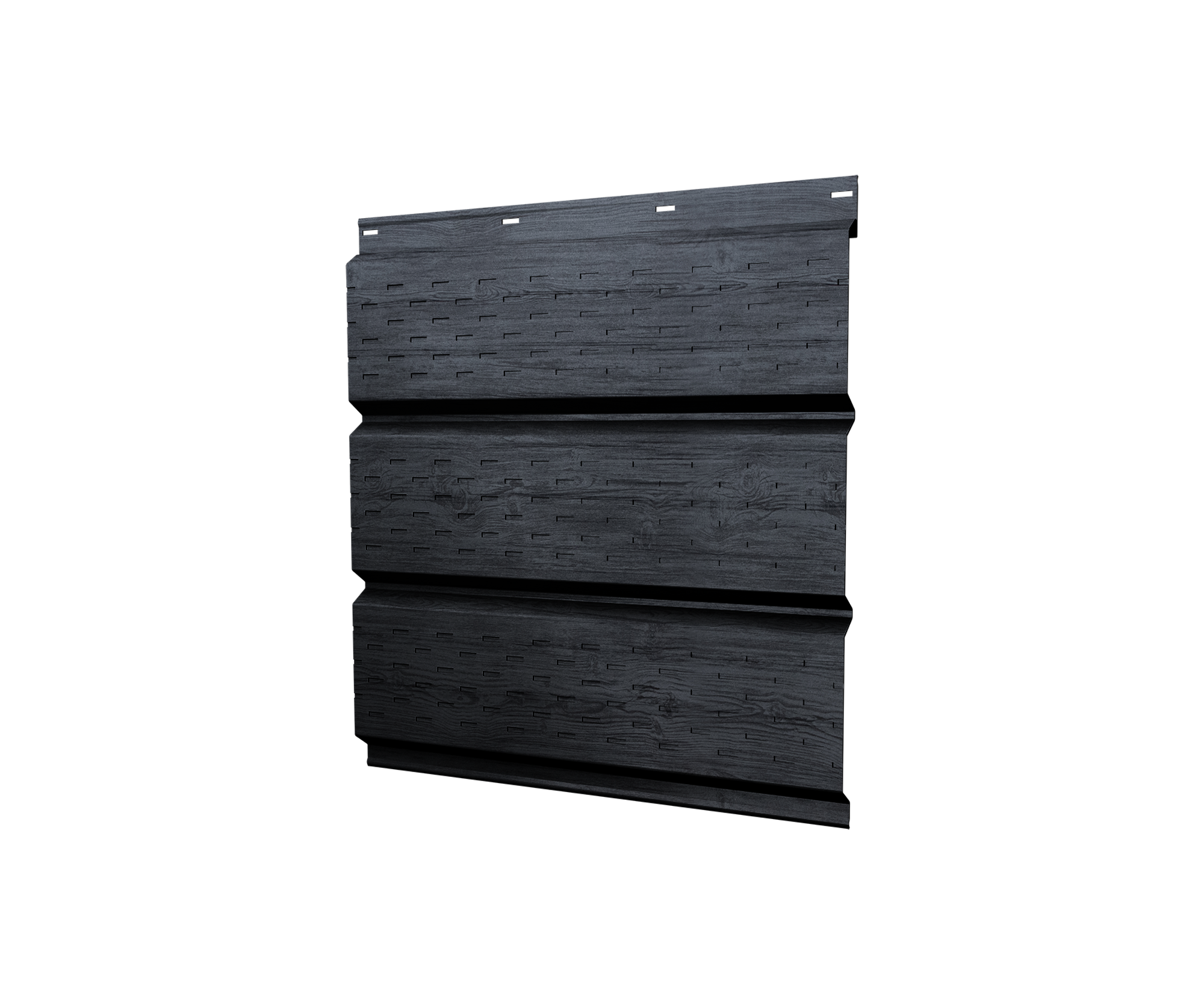 Софит металлический полная перфорация 0,45 Print Premium с пленкой Grey Wood TwinColor
