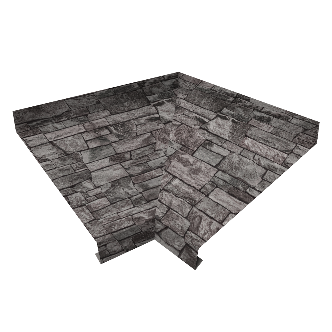 Угол отлива внутренний 100 0,45 Print Elite с пленкой Fine Stone TwinColor