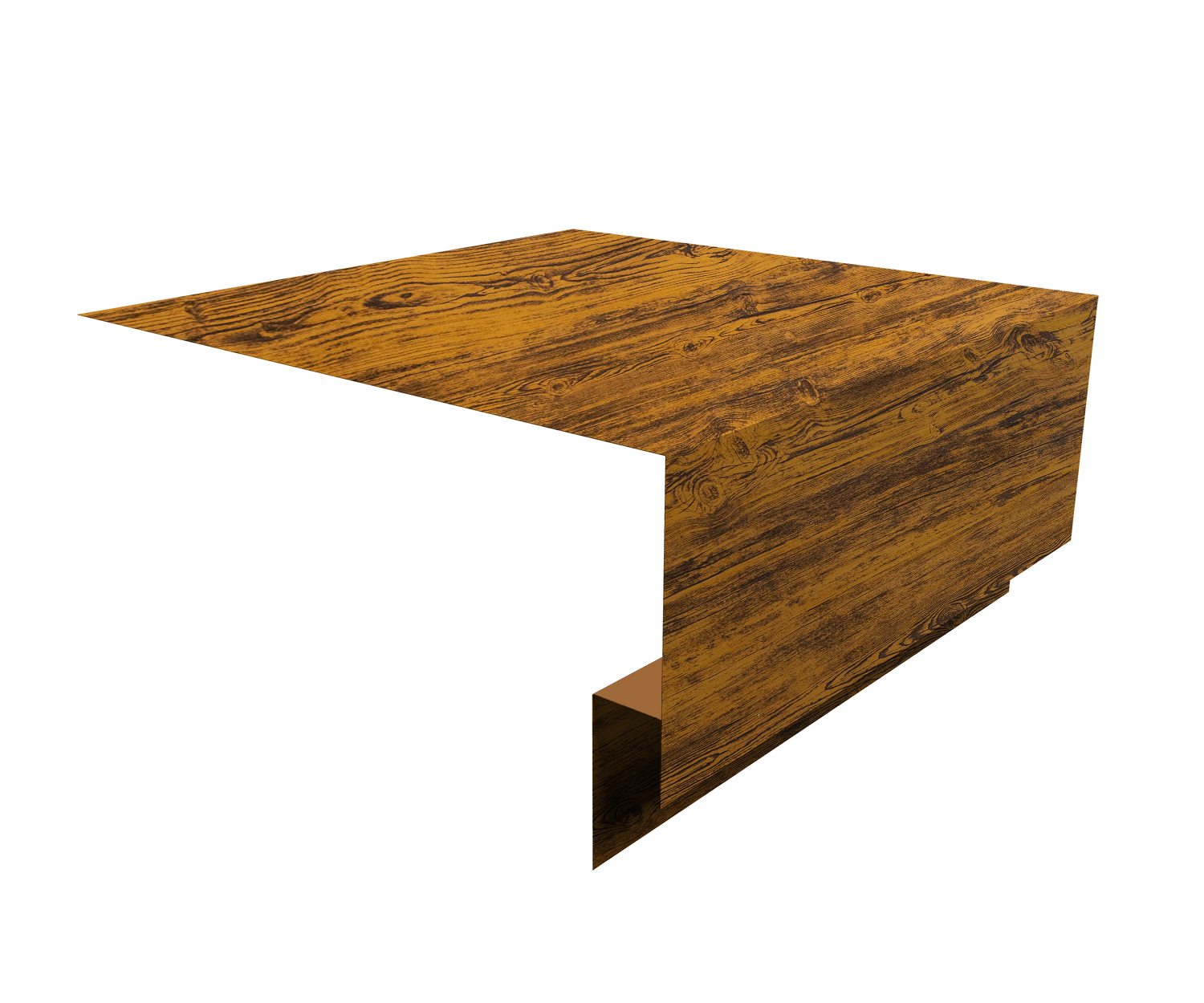 Планка околооконная сложная Блок-Хаус new Grand Line 250х75х27 0,45 Print Elite Golden Wood TwinColor (2м)
