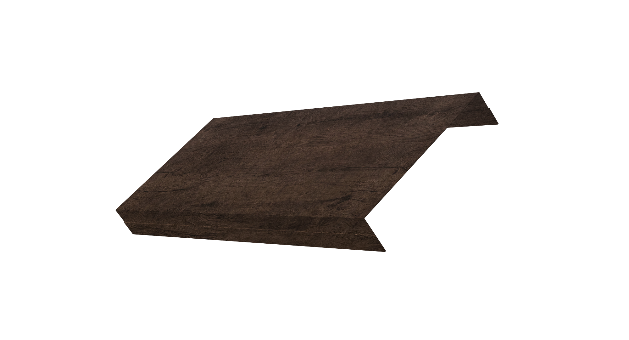 Ламель обратная 125 забора жалюзи Texas 0,45 Print-Double Elite Antique Wood