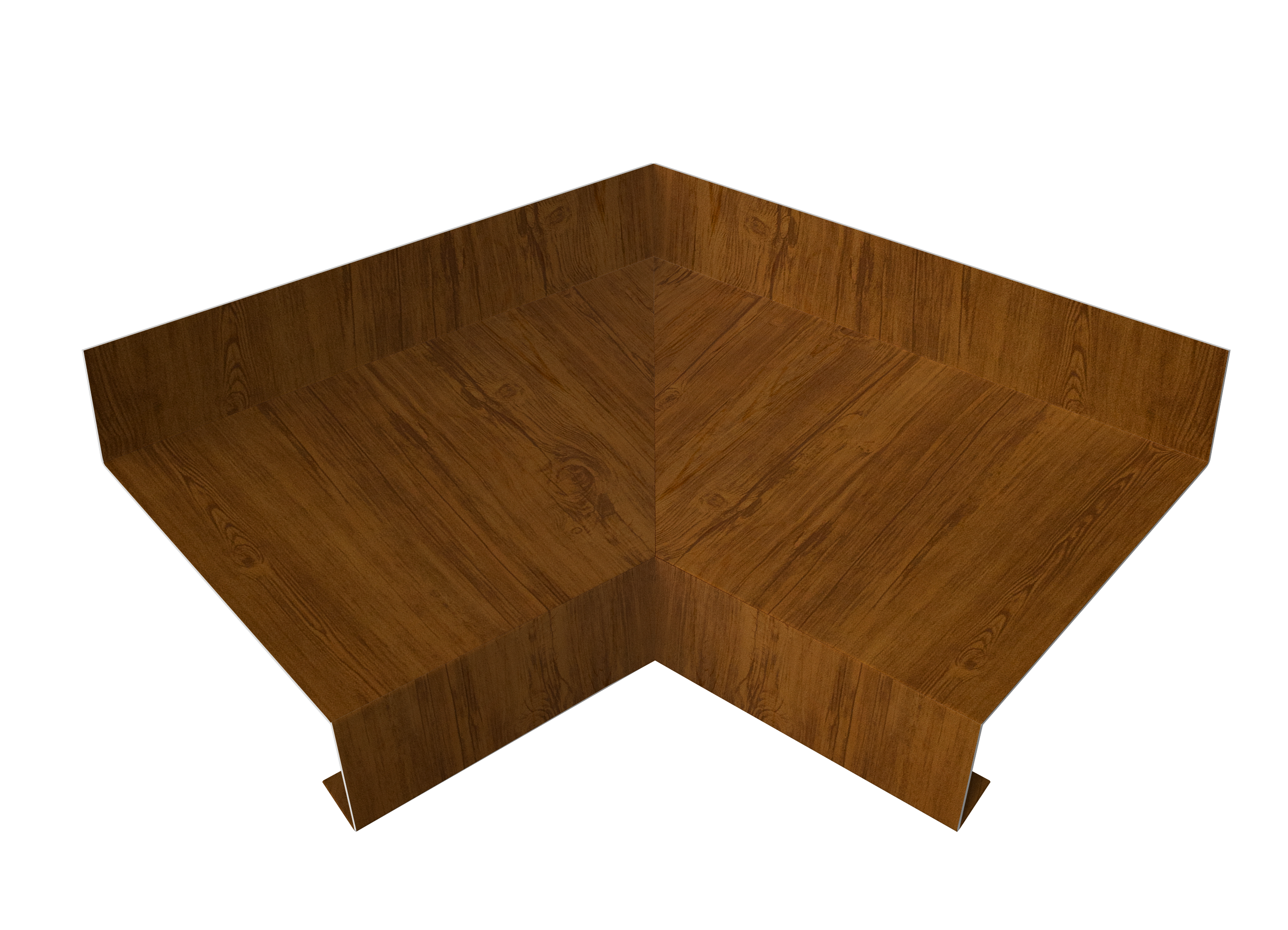 Угол отлива внутренний 70 0,45 Print-Double Elite с пленкой Golden Wood