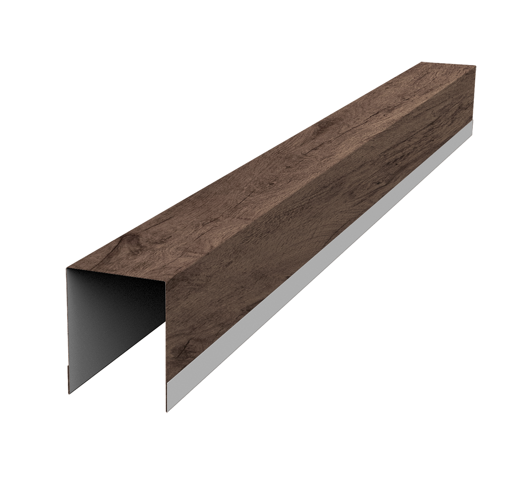 Планка опорная составная внутренняя для забора жалюзи Palermo 0,45 Print Premium Almond Wood Fresh (2м)
