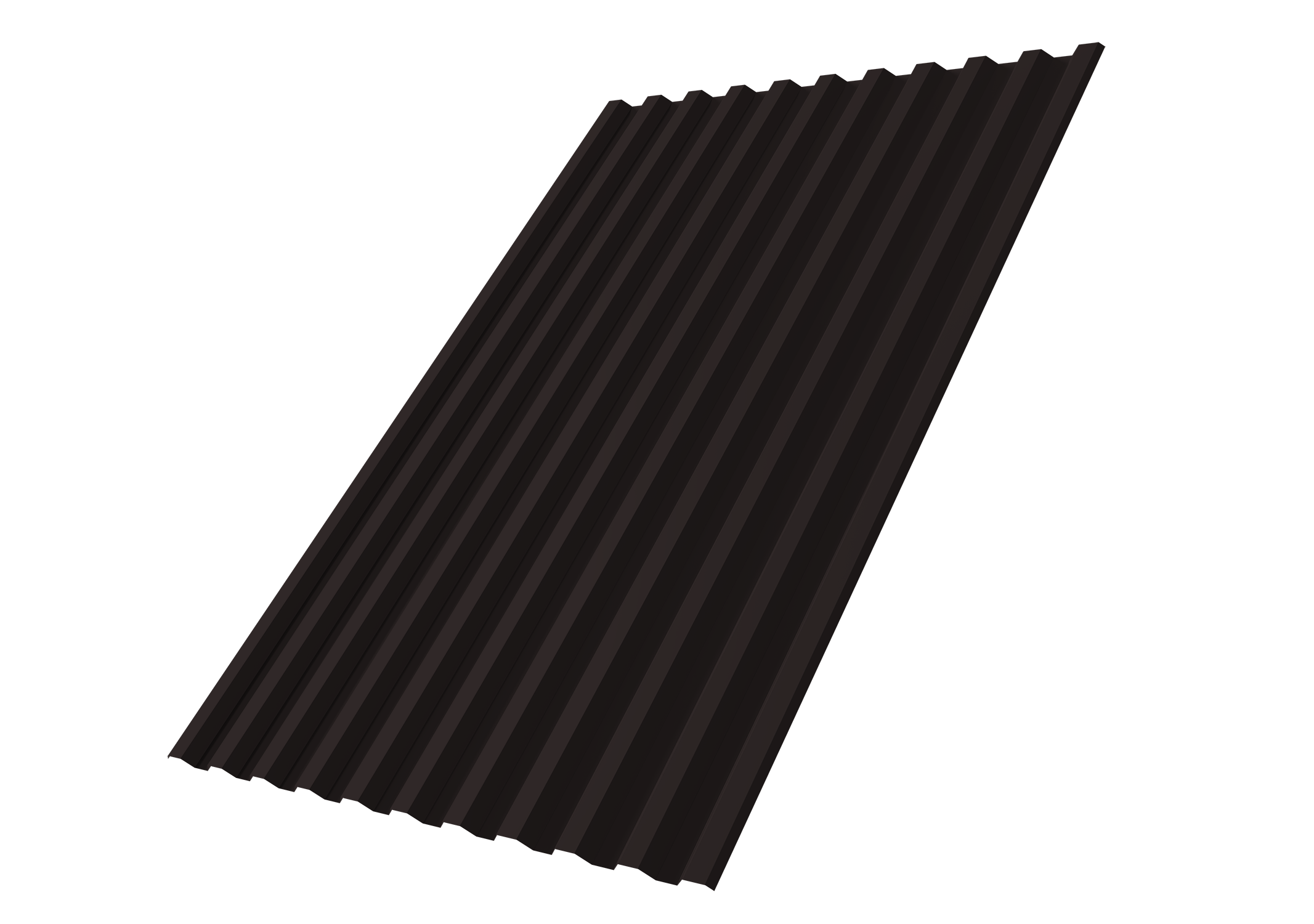 Профнастил С21R 0,5 Satin с пленкой RAL 9005 черный