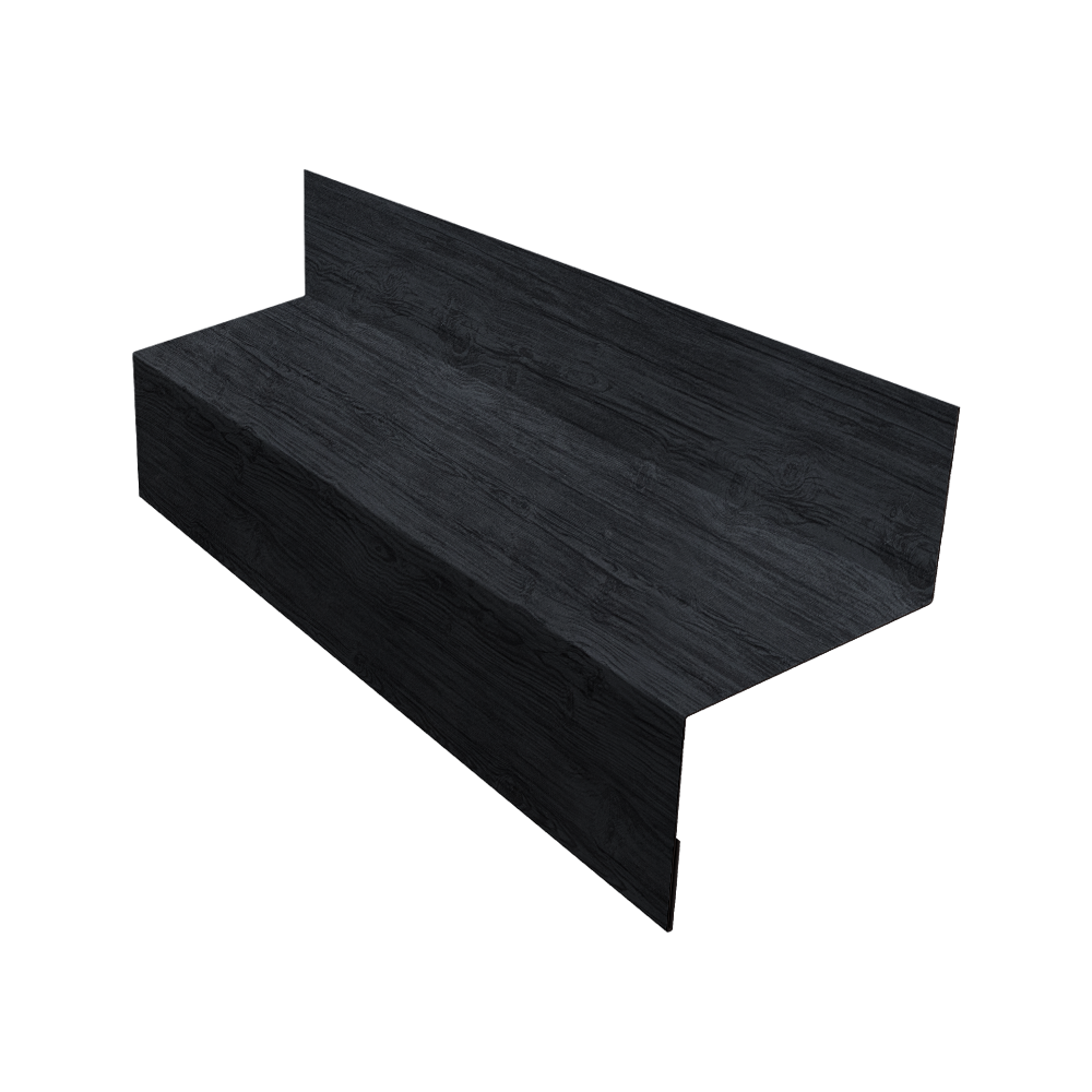 Отлив межэтажный 45 0,45 Print Premium Grey Wood TwinColor (3м)