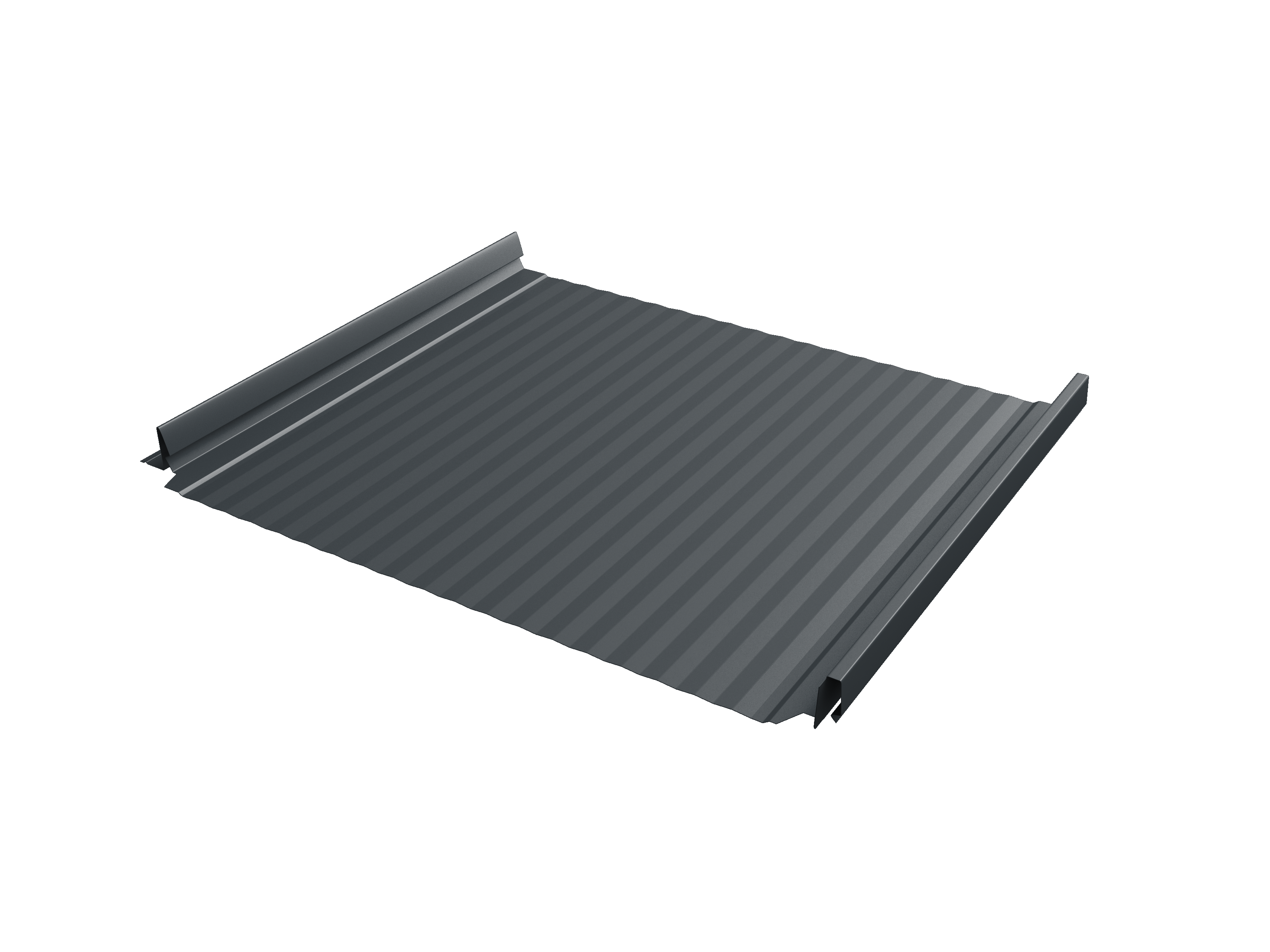 Кликфальц Pro Gofr Grand Line 0,45 Drap ST с пленкой на замках RAL 7016 антрацитово-серый