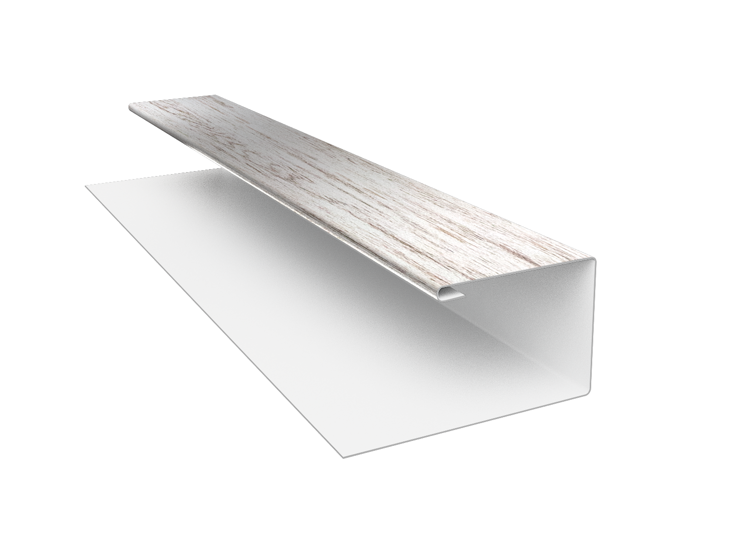 Планка П-образная Экобрус Grand Line 0,45 Print Elite Snow Wood TwinColor (2м)