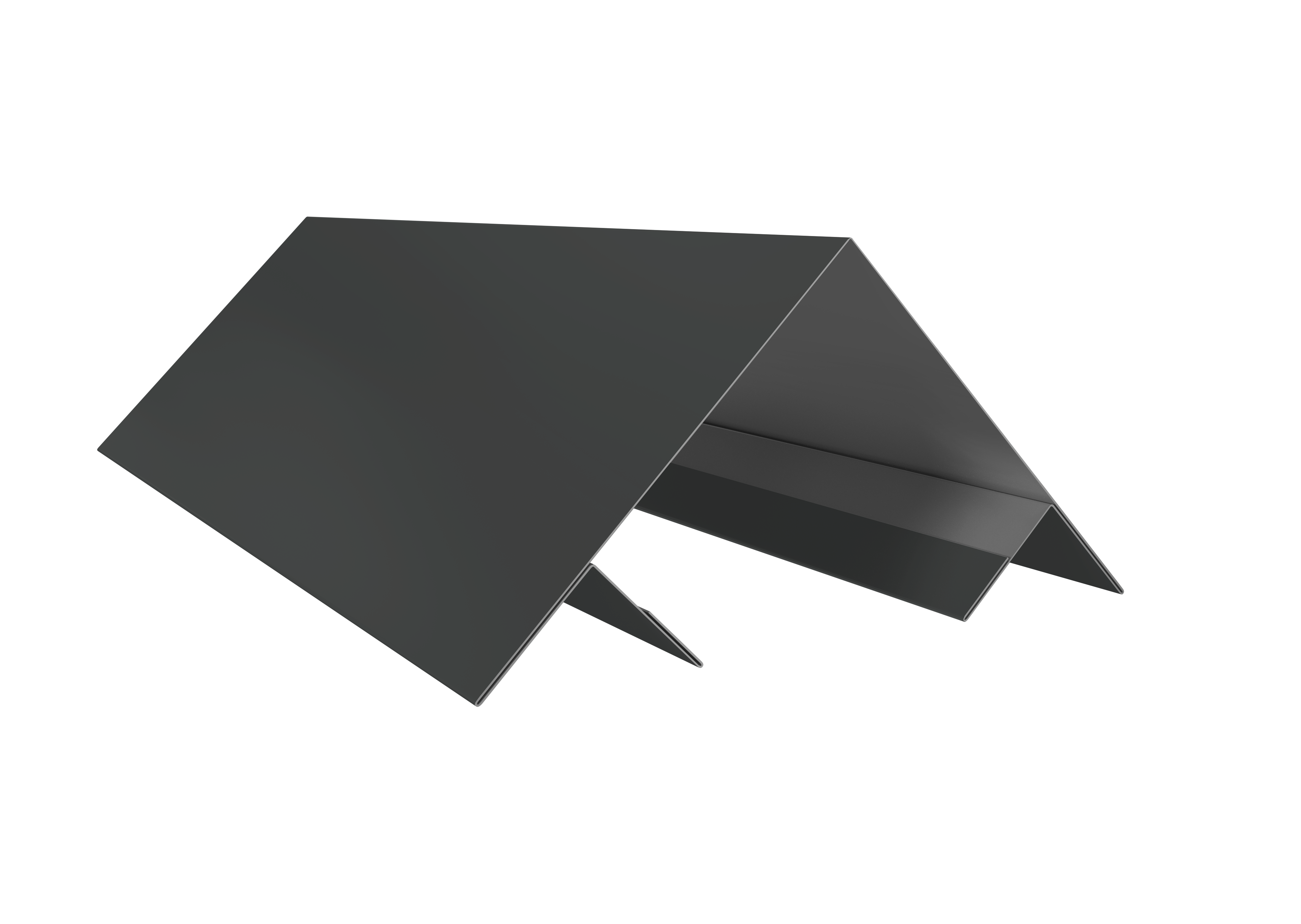 Планка угла внешнего составная верхняя 0,5 Satin с пленкой RAL 7016 антрацитово-серый (2м)