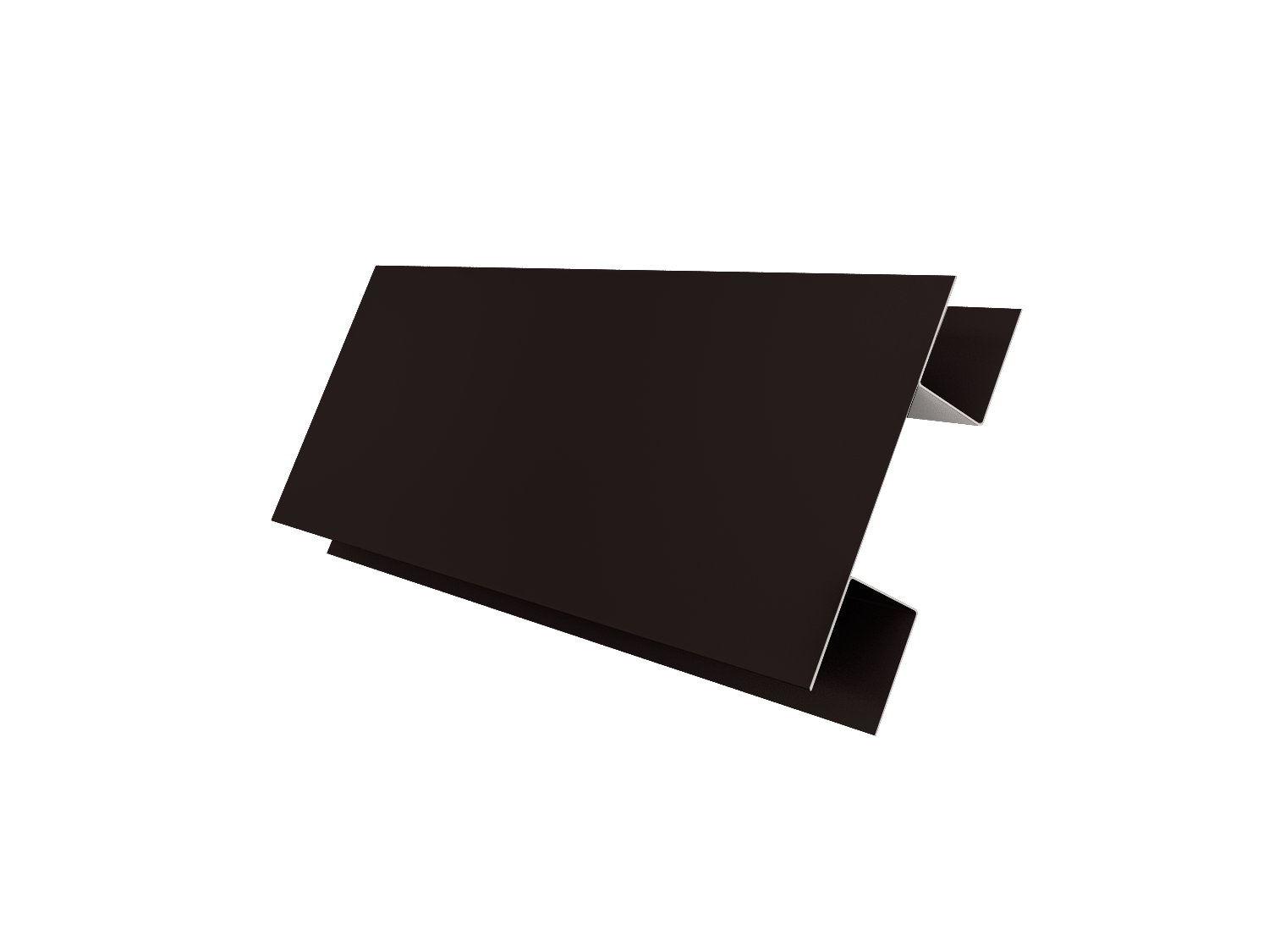 Планка H-образная Экобрус 0,45 Drap TR RAL 9005 черный (2м)